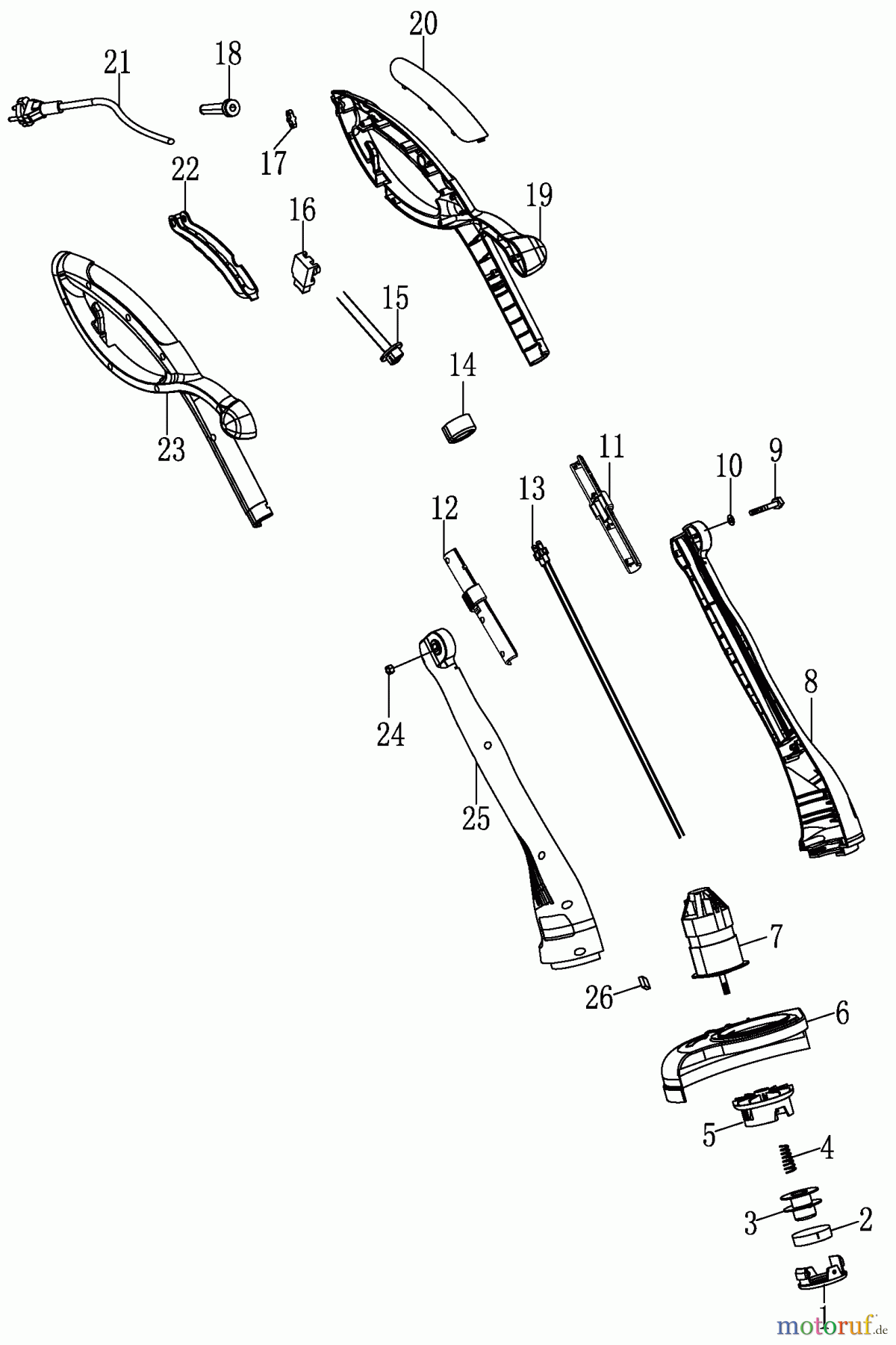 BLACK+DECKER AUSSERHALB HECKENSCHEREN, FADENTRIMMER, SCHEREN RASENTRIMMER GL300P Seite 1