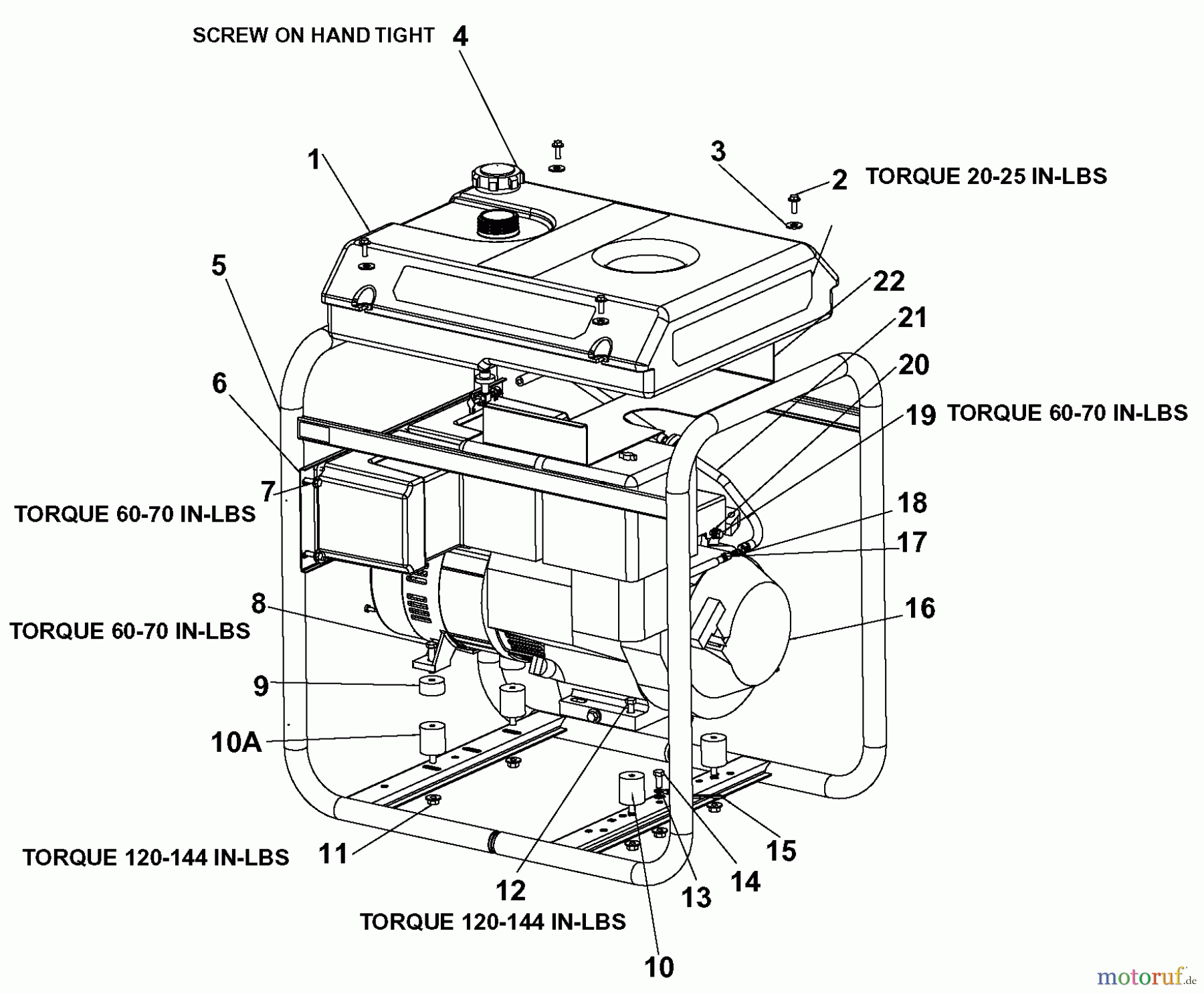 OEM Black und Decker Divers G 4500W 9HP HONDA EXGHV4510 Seite 1
