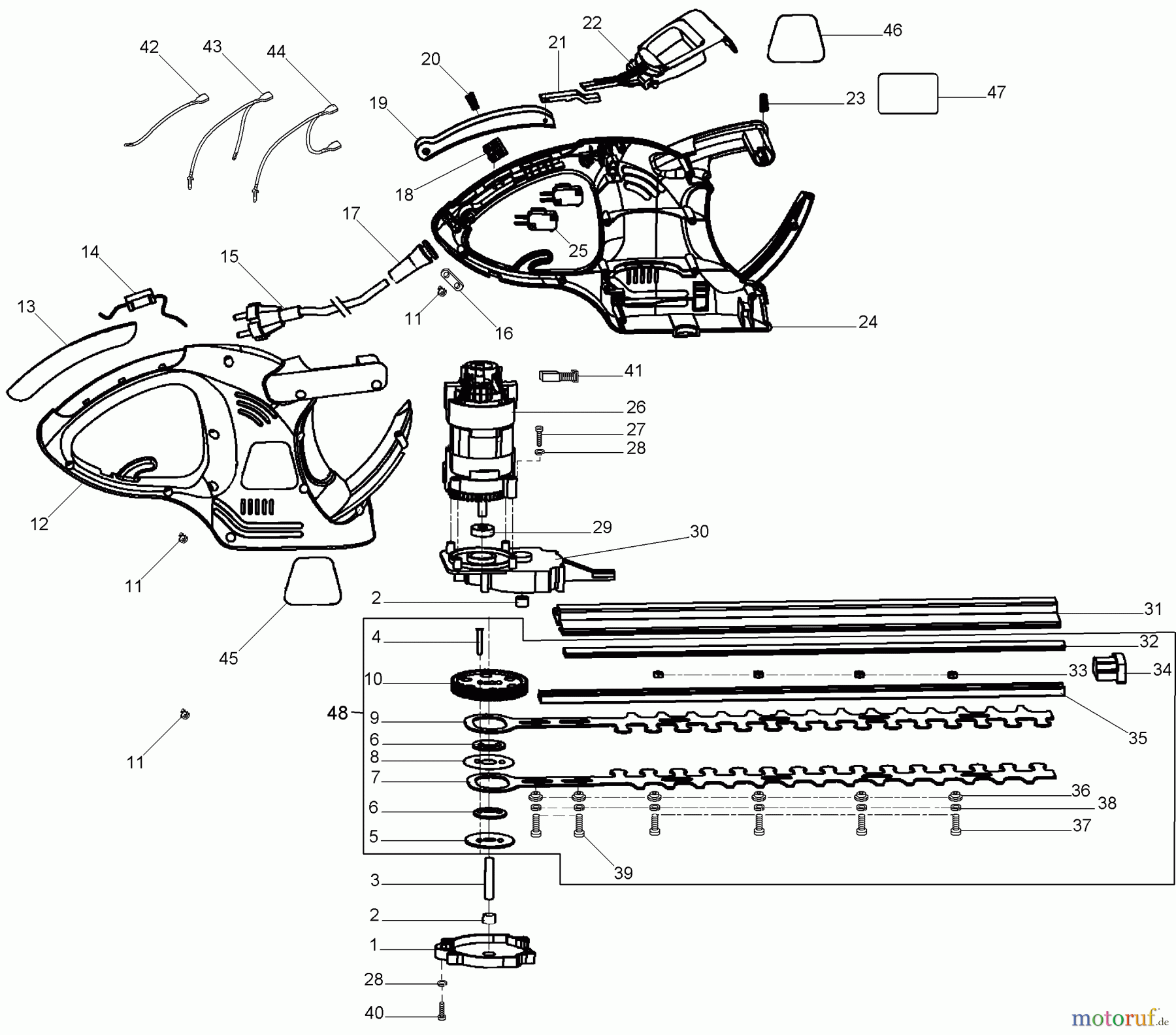  BLACK+DECKER AUSSERHALB HECKENSCHEREN, FADENTRIMMER, SCHEREN 16 HEDGE TRIMMER HT160 Seite 1