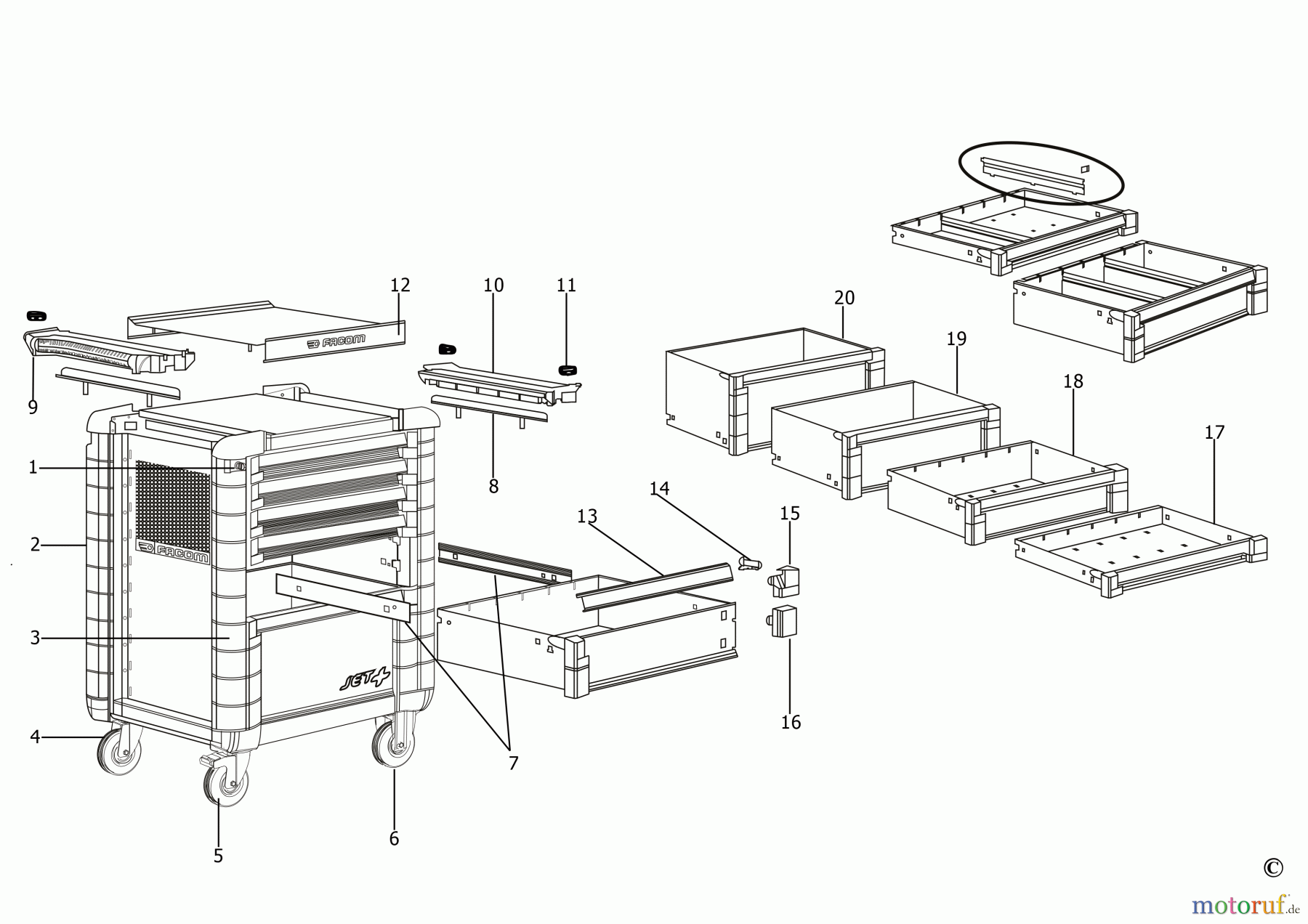  FACOM STORAGE SCHUBLADENSCHRANK JET.6GM5POWER Seite 1