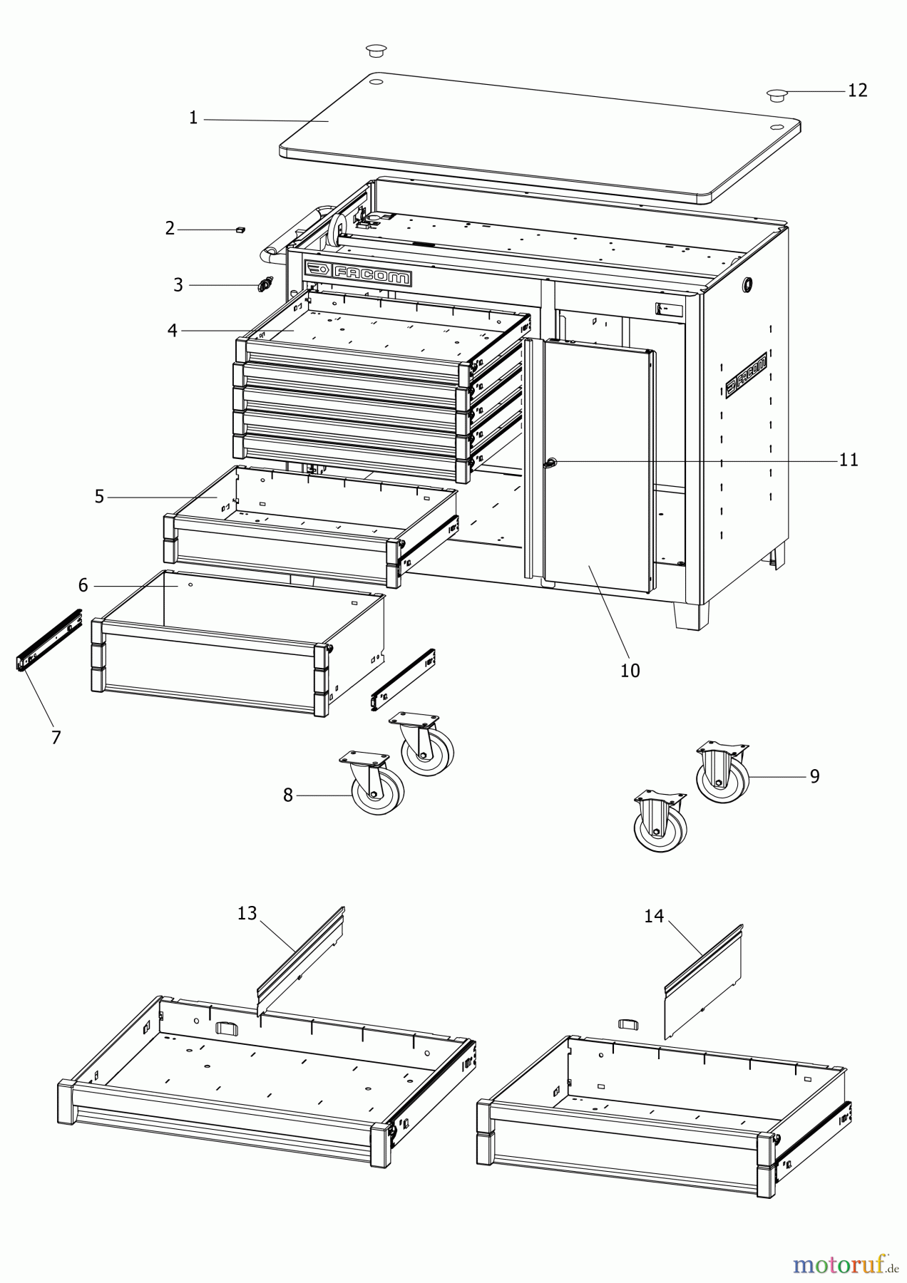 FACOM STORAGE WERKBANK JET.6MWBA Seite 1