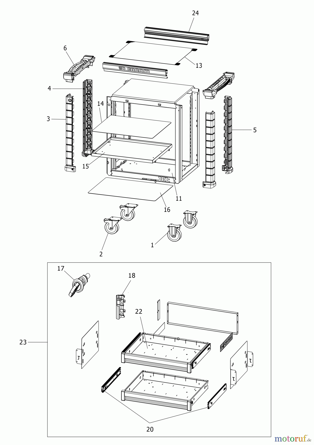  FACOM STORAGE WERKSTATTWAGEN JET.UC3S2DM4A Seite 1