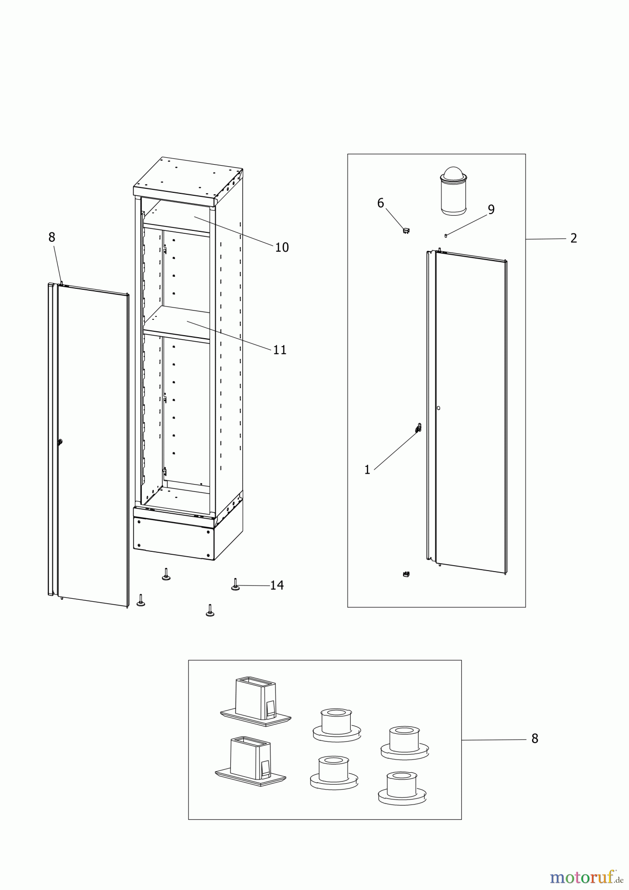 FACOM STORAGE SHELVING CABINET JLS3-A500PPBS Seite 1