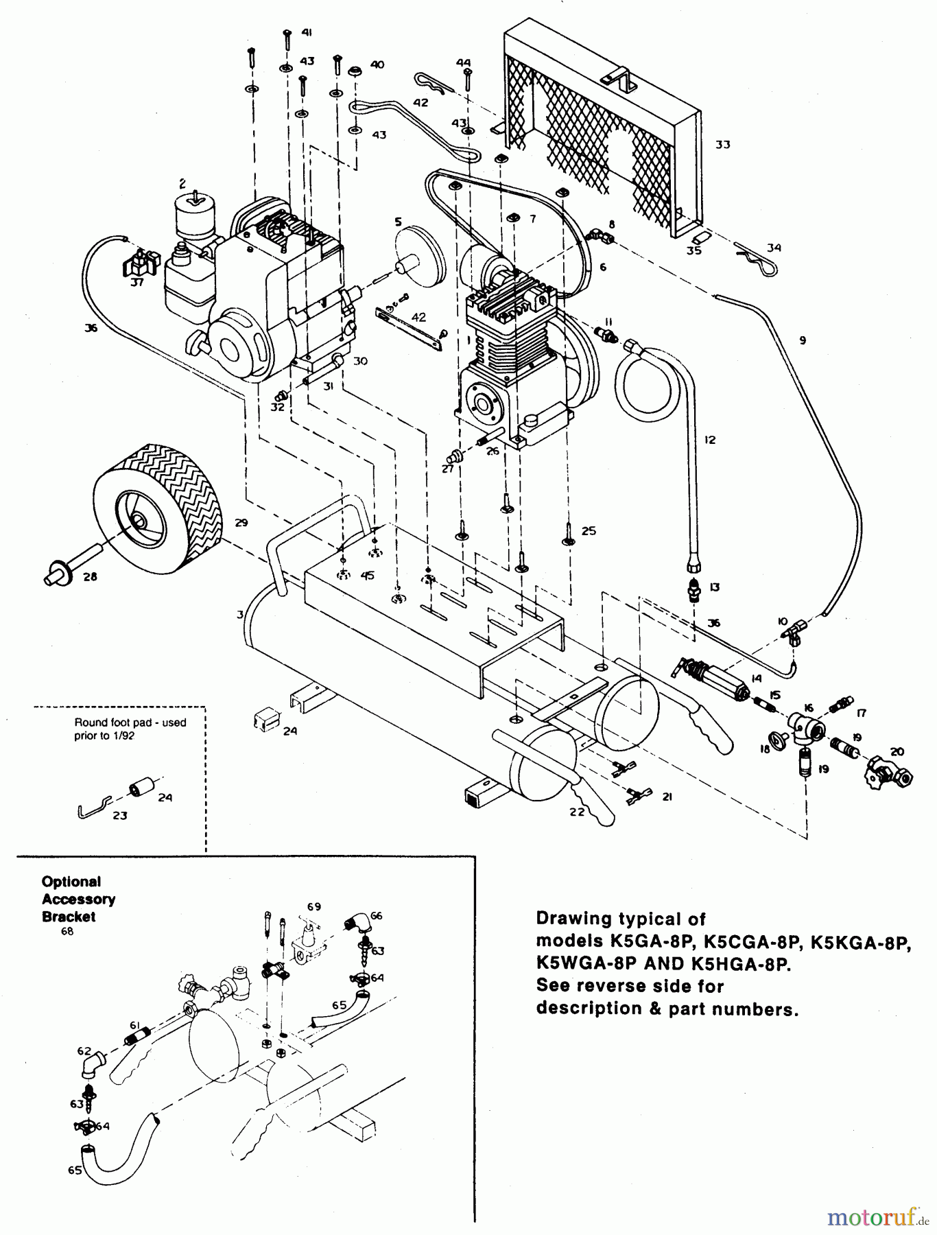 EMGLO Divers 5.5HP 8G COMPRESSOR K5HGA-8P Seite 1