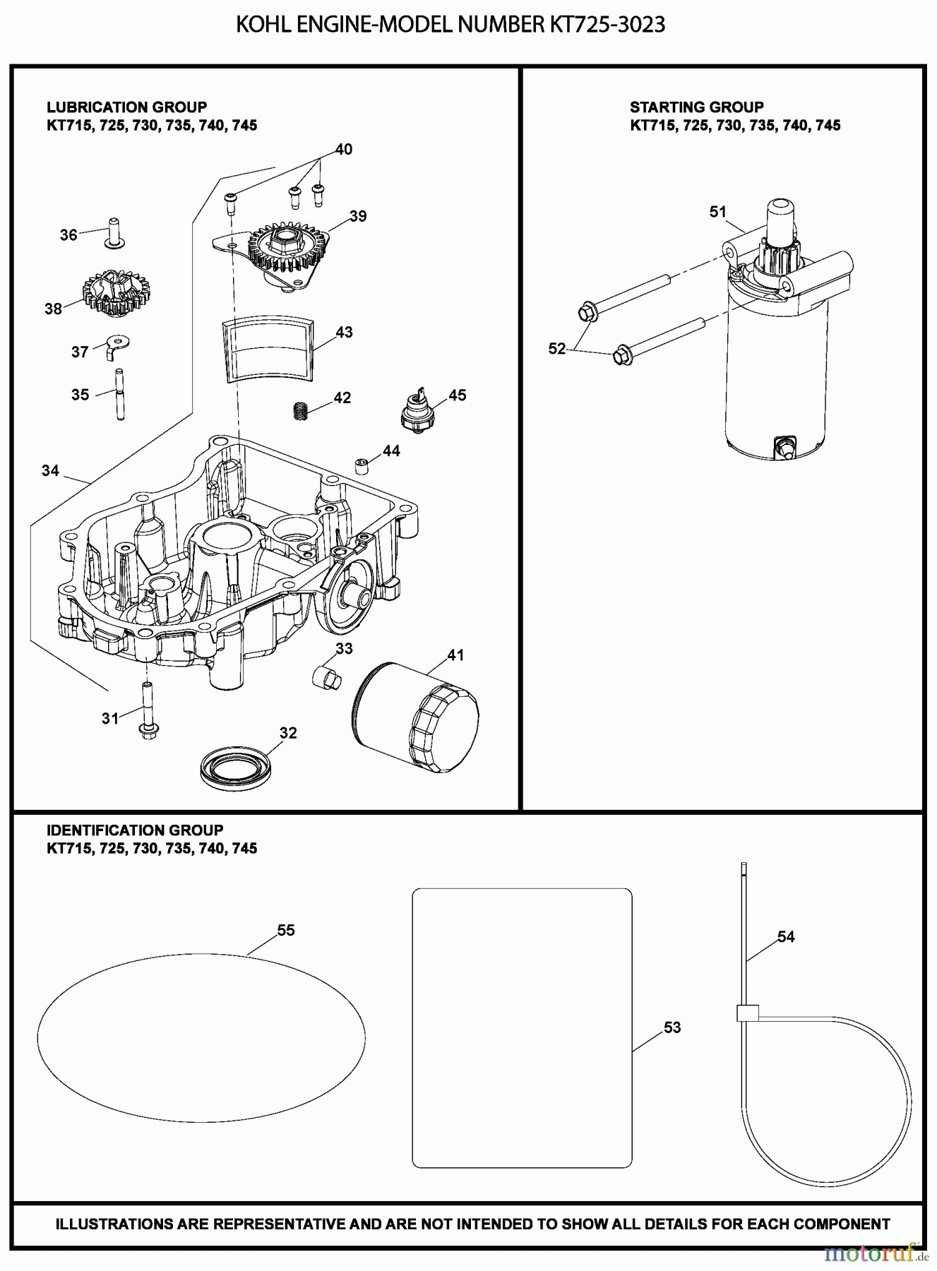 CRAFTSMAN Divers KOHLER ENGINE KT725-3023 Seite 2