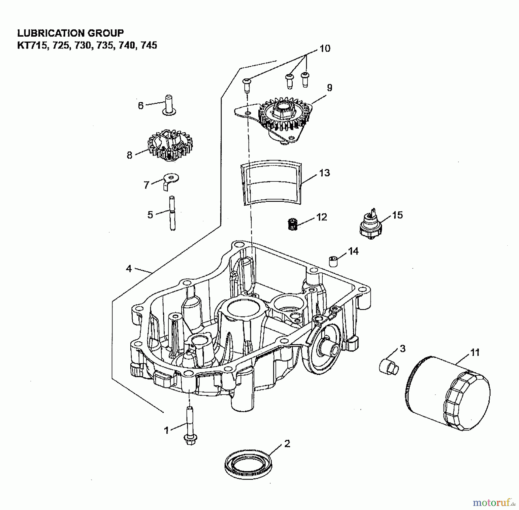 CRAFTSMAN Divers ENGINE KT725-3040 Seite 2