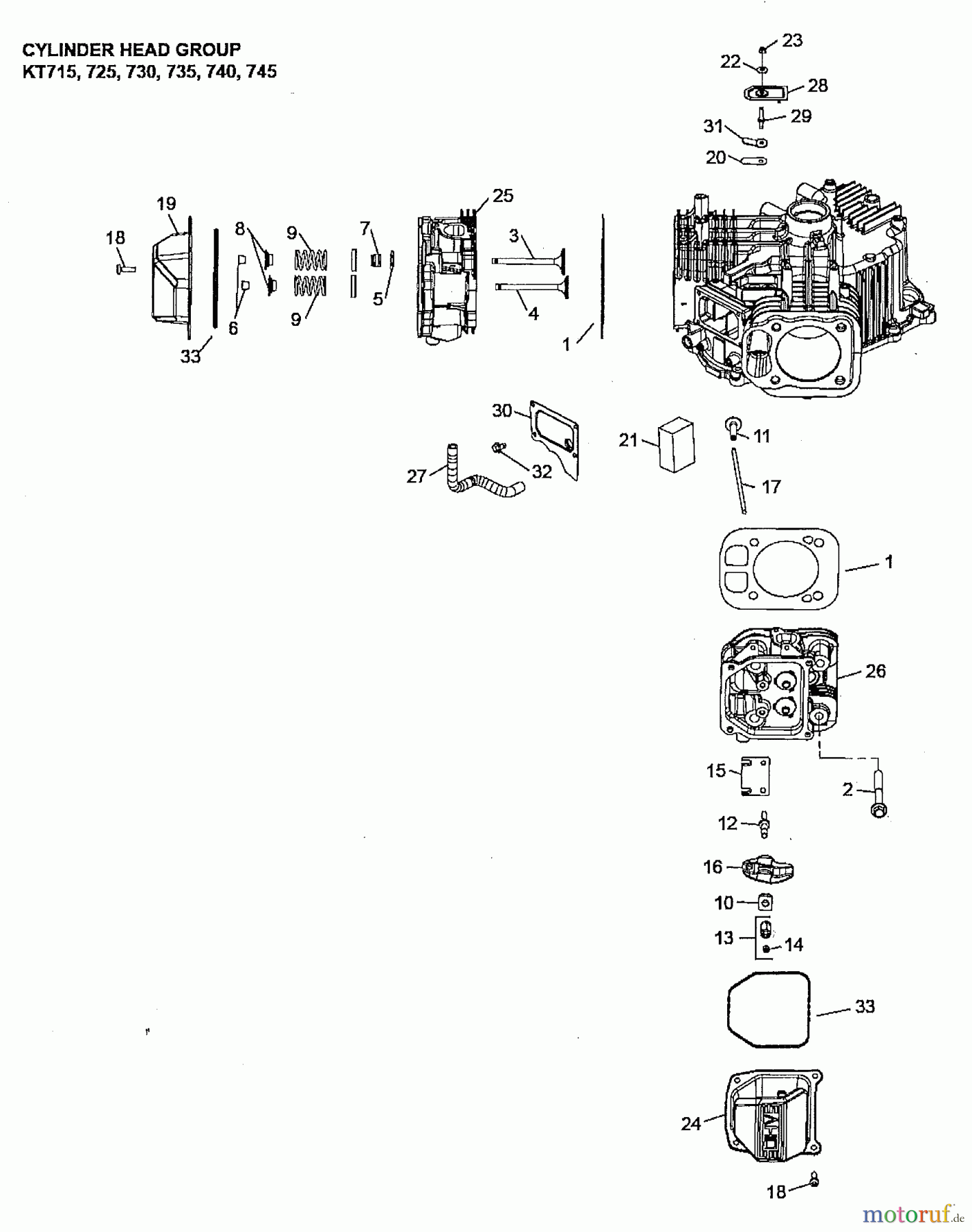 CRAFTSMAN Divers ENGINE KT725-3040 Seite 7