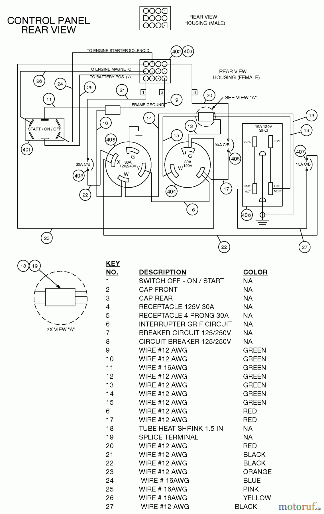 CRAFTSMAN Divers G 7000W 14HP B&S 919-67007 Seite 6