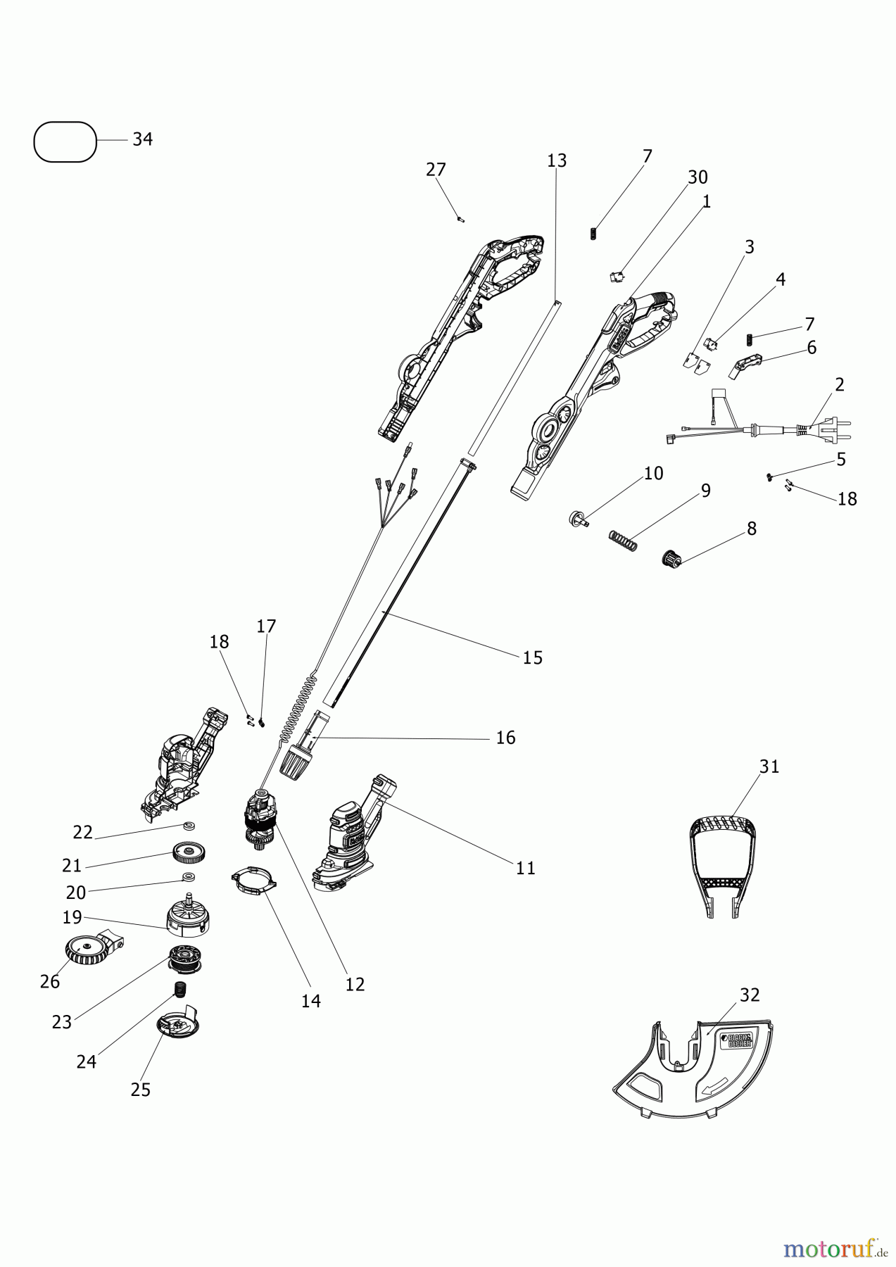  BLACK+DECKER AUSSERHALB RASENMÄHER, SCHNEEFRÄSEN AKKU-RASEMMÄHER MTE550 Seite 1