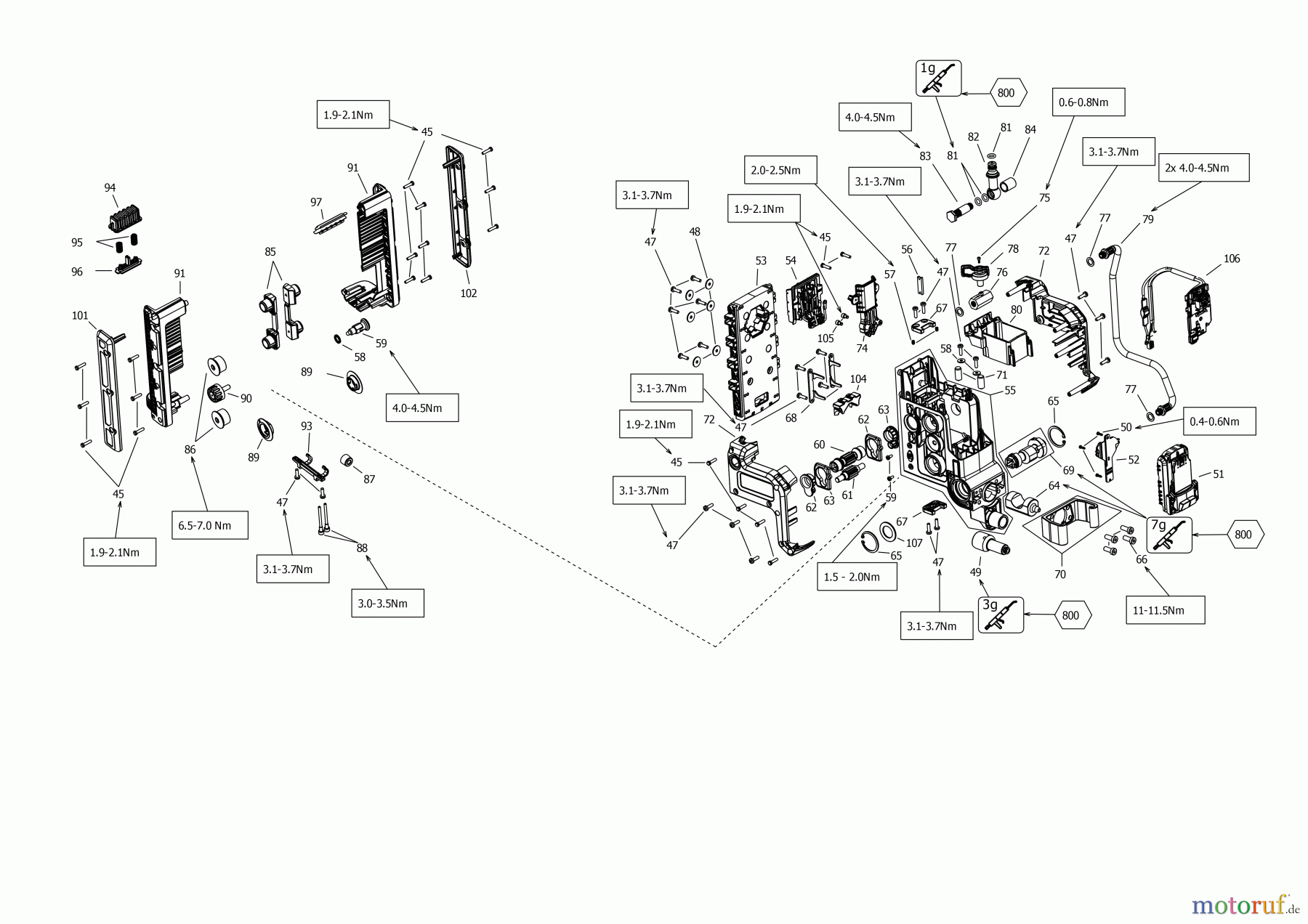  DEWALT Akku Beton BOHRMASCHINENSTÄNDER DCPS151 Seite 2