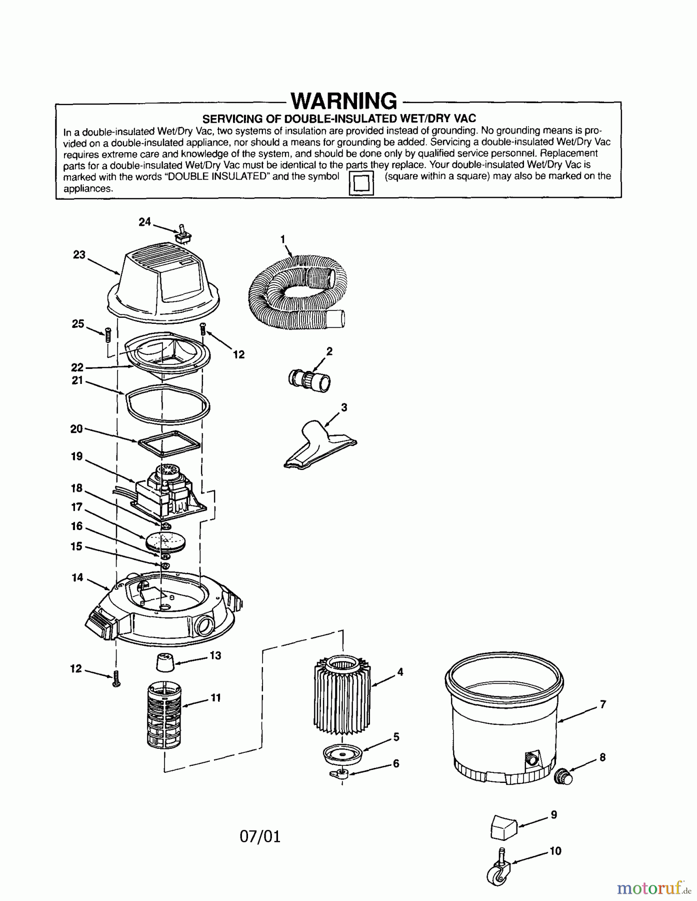 CRAFTSMAN Divers WET/DRY VAC 113.177320 Seite 1