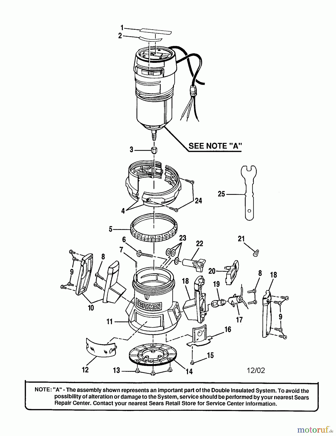 CRAFTSMAN Divers FRÄSMASCHINE 315.175140 Seite 1