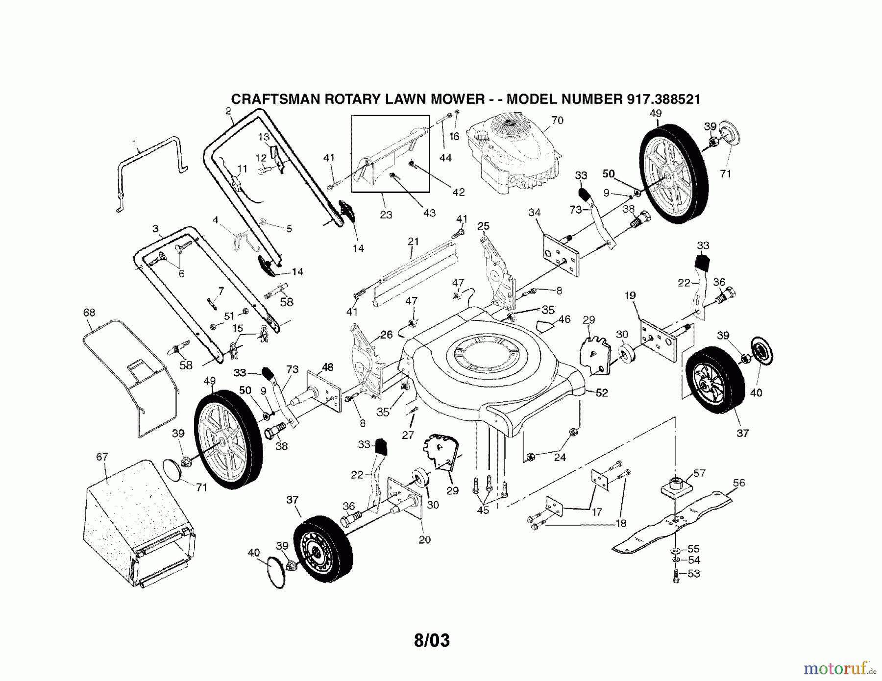  CRAFTSMAN Divers RASENMÄHER 917.388521 Seite 1