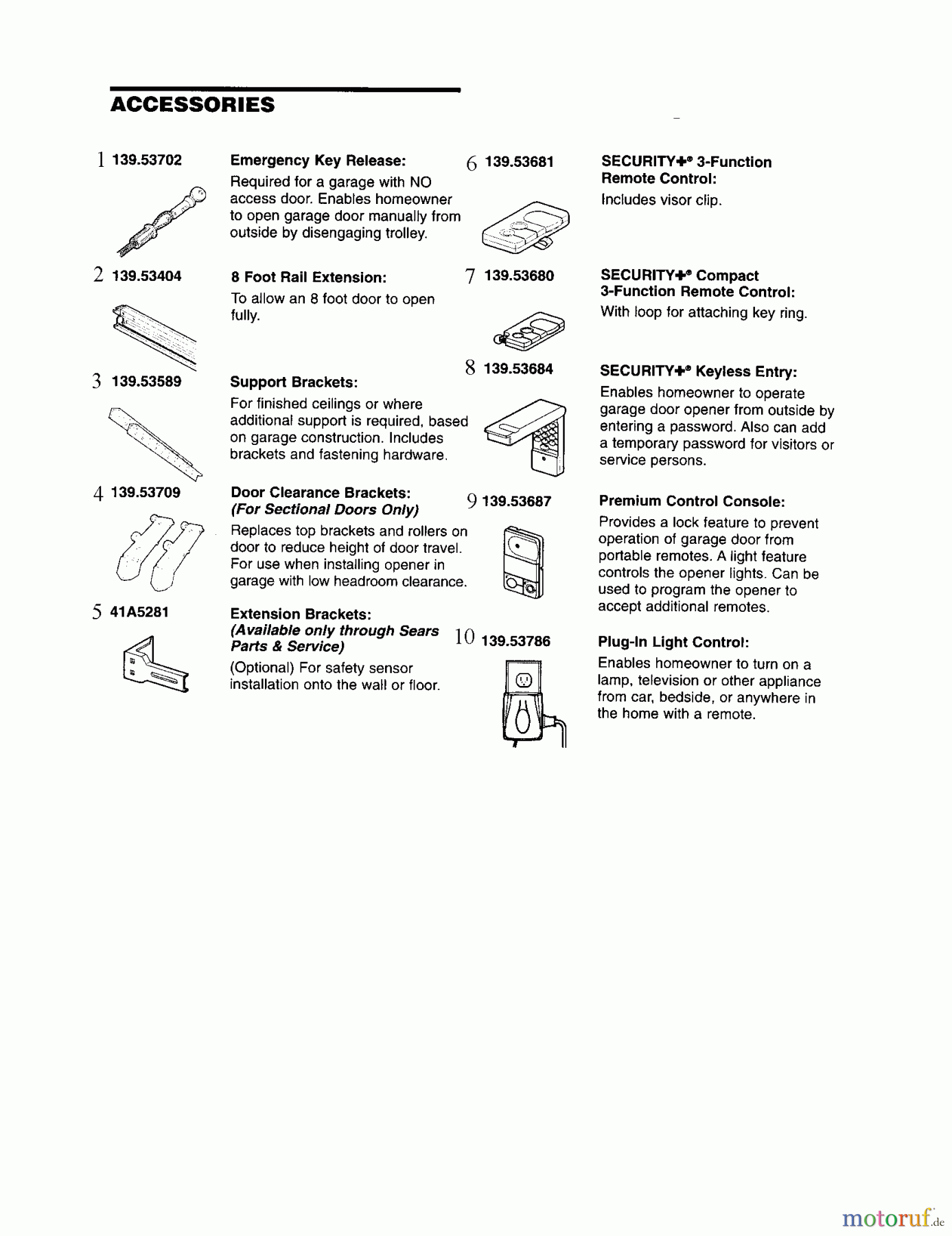 CRAFTSMAN Divers DE-GARAGE DOOR OPENER 139.5399211 Seite 4