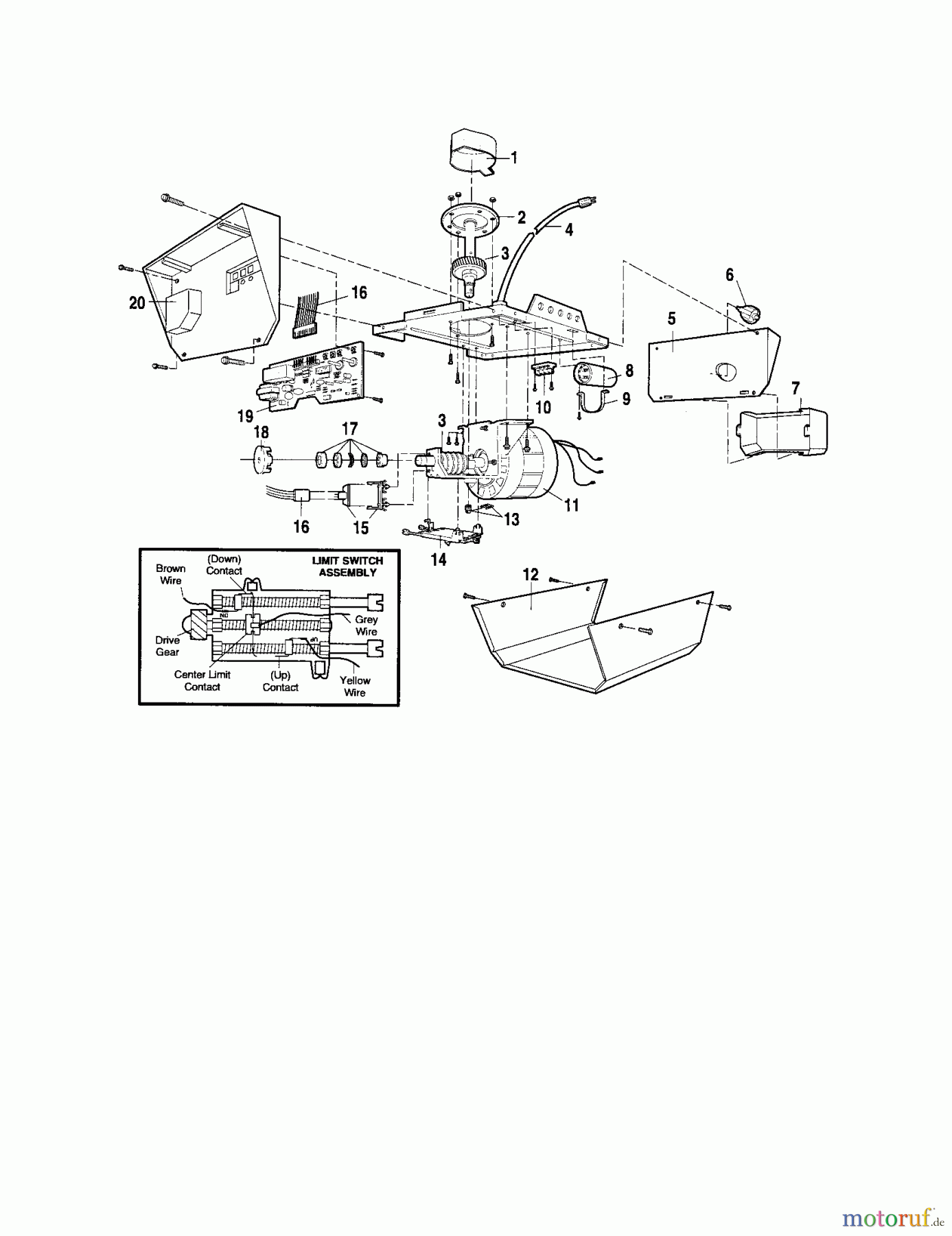 CRAFTSMAN Divers 1/2HP GAR DOOR OPENR 139.53648D Seite 3