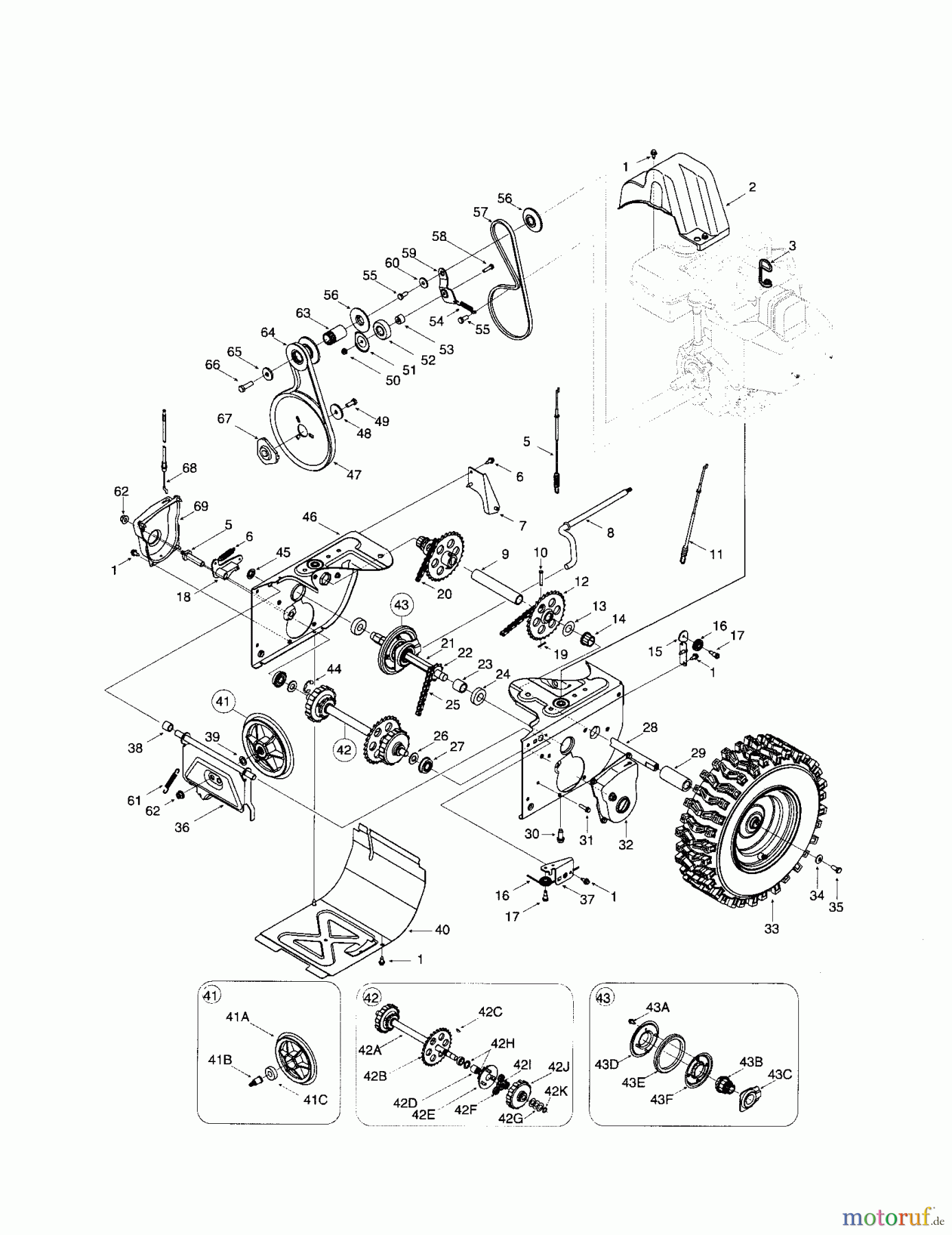  CRAFTSMAN Divers CHAIN SNOW THROWER 247.887900 Seite 3