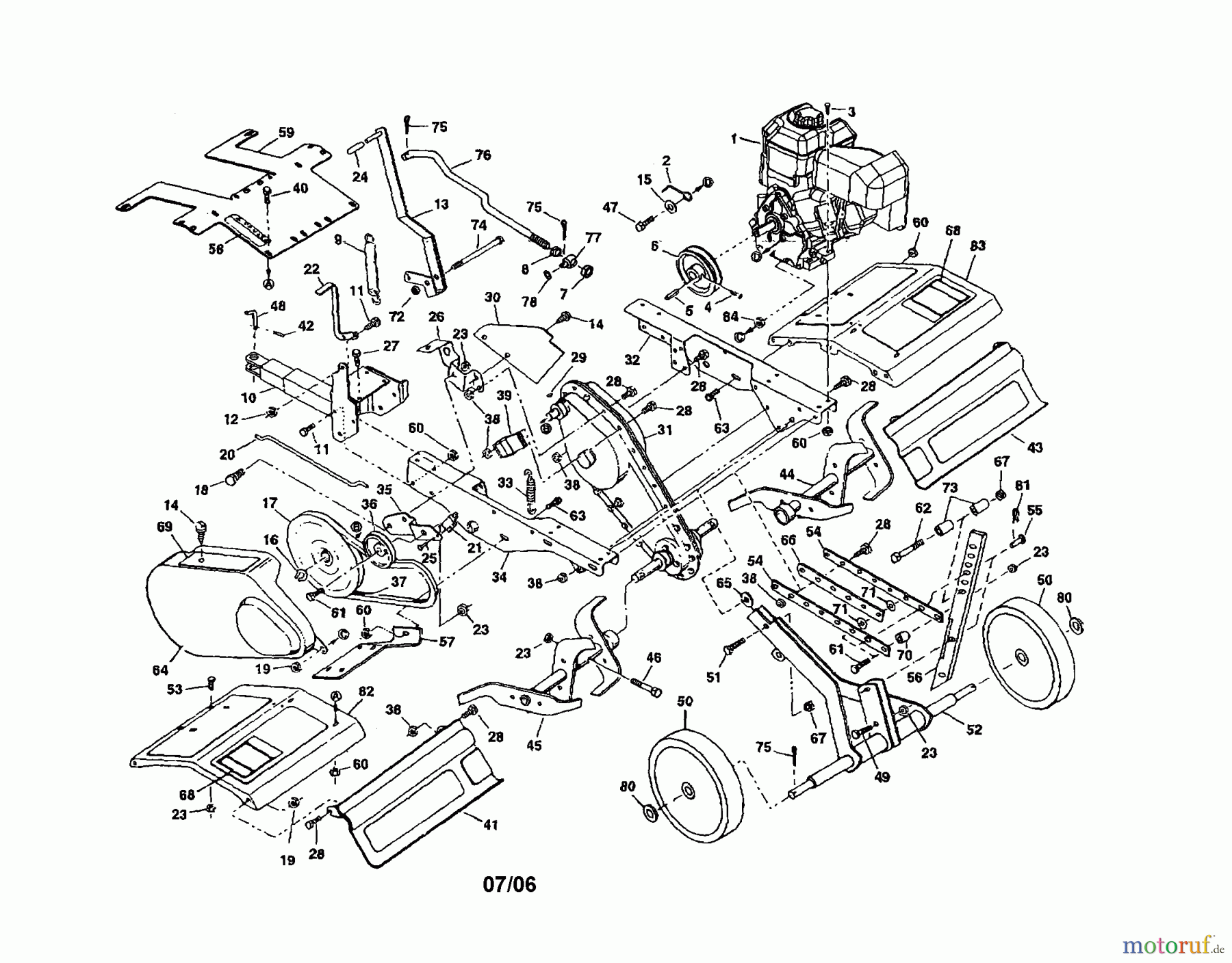 CRAFTSMAN Divers TILLER 486.252444 Seite 1