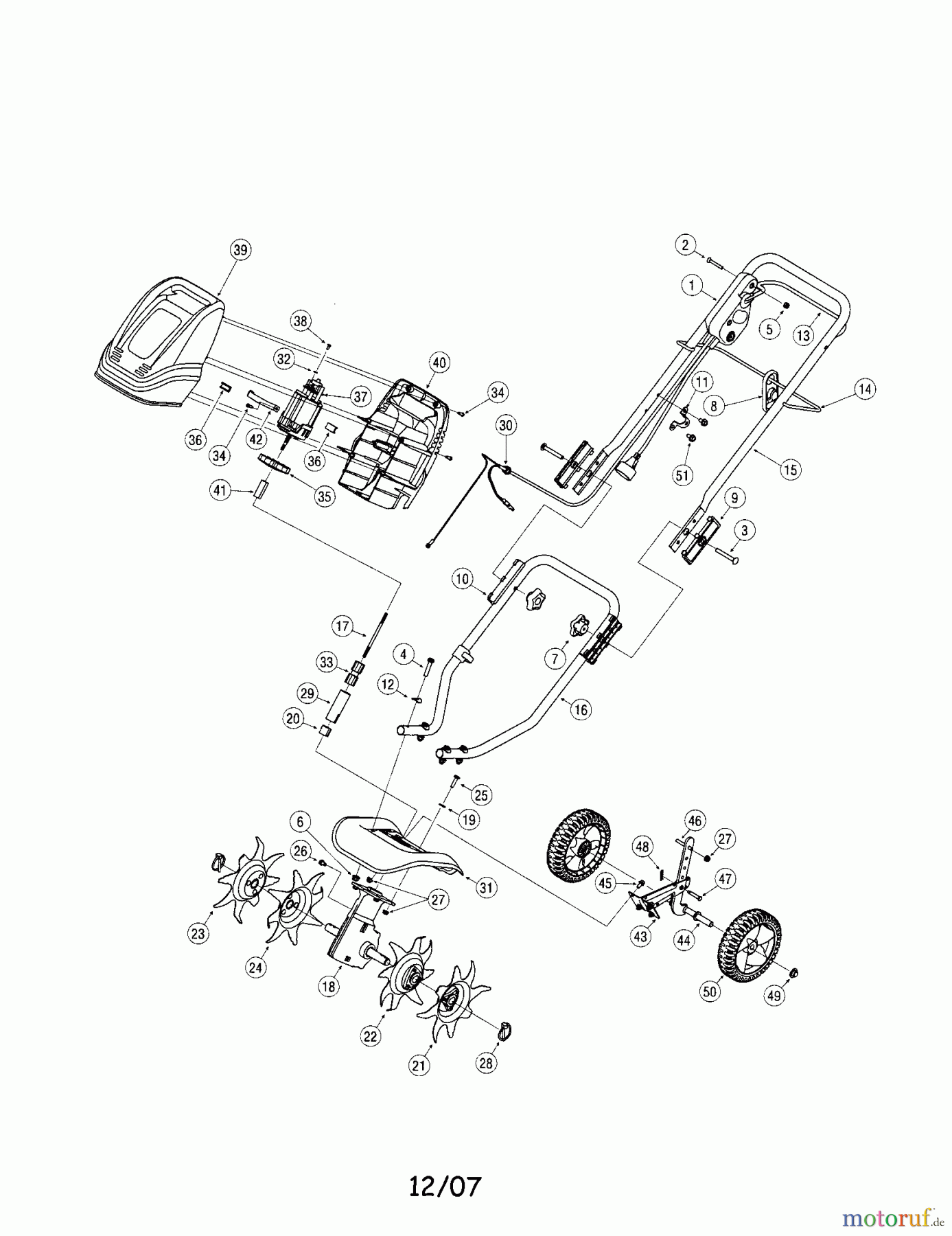 CRAFTSMAN Divers ELECTRIC CULTIVATOR 316.292600 Seite 1