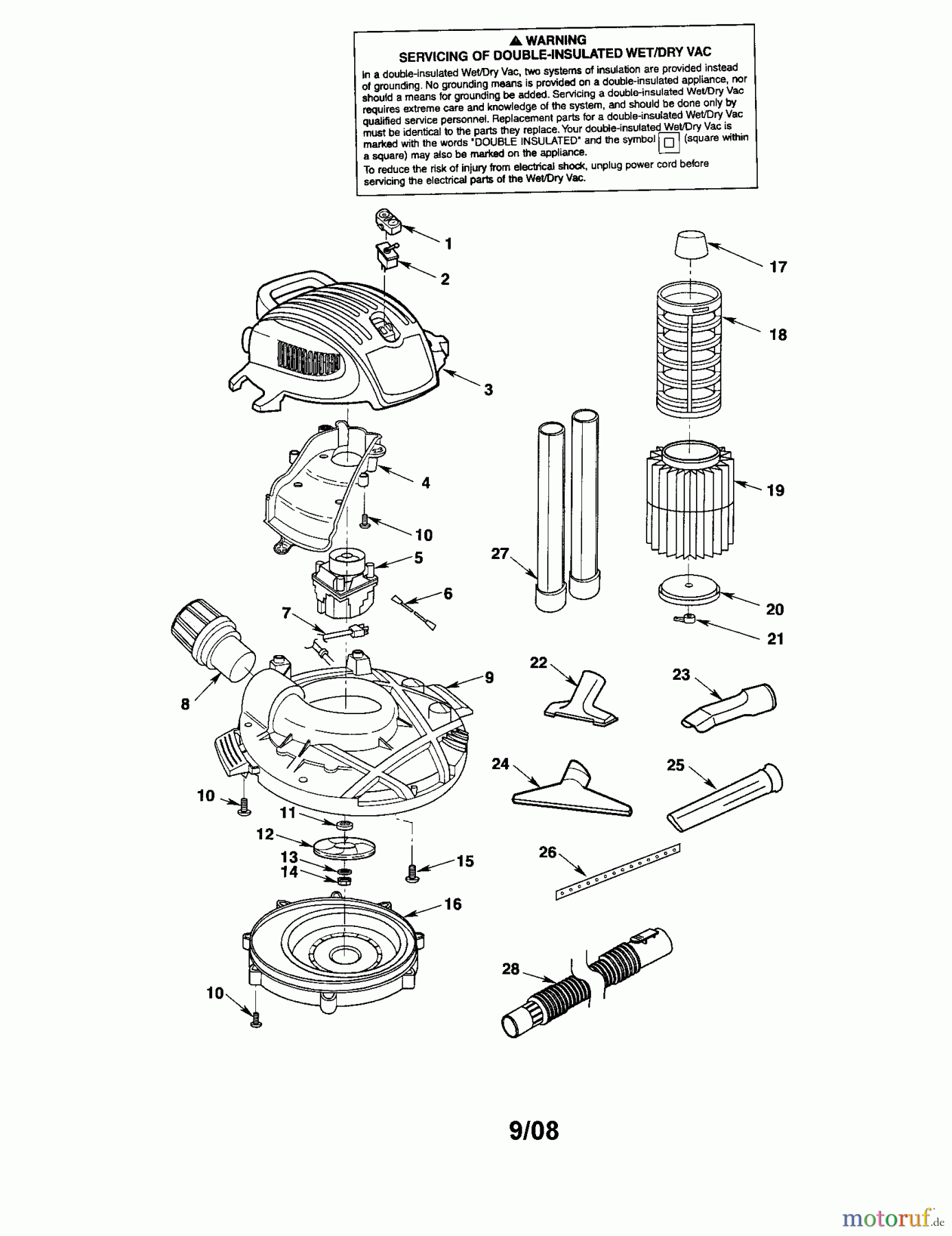 CRAFTSMAN Divers WET/DRY VAC 113.177846 Seite 1