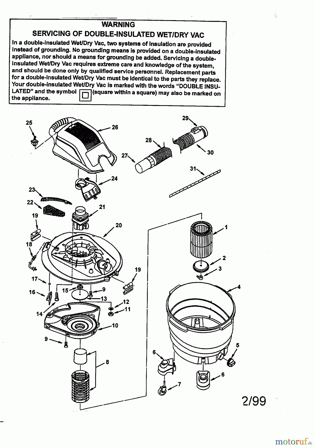  CRAFTSMAN Divers 16G CONV.WET/DRY VAC 113.170160 Seite 1