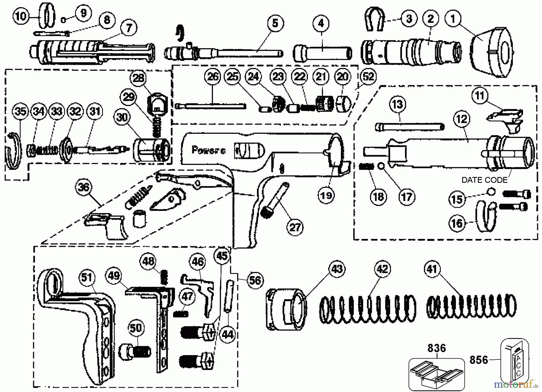 DEWALT BEFESTIGUNG PULVER AKTIVIERT PA3500 POWDER TOOL BLISTE 52025-PWR Seite 1