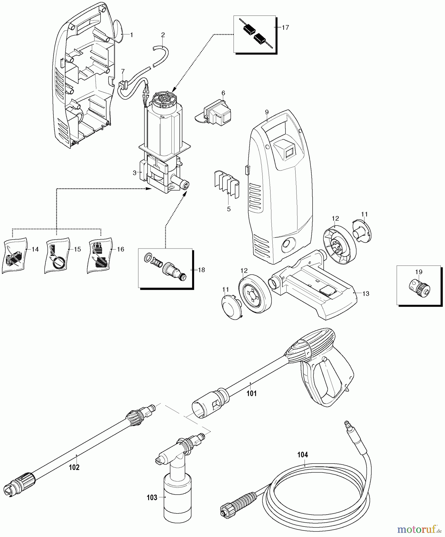 BLACK+DECKER Divers 1450PSI PRESSURE WASHER PW1360 Seite 1