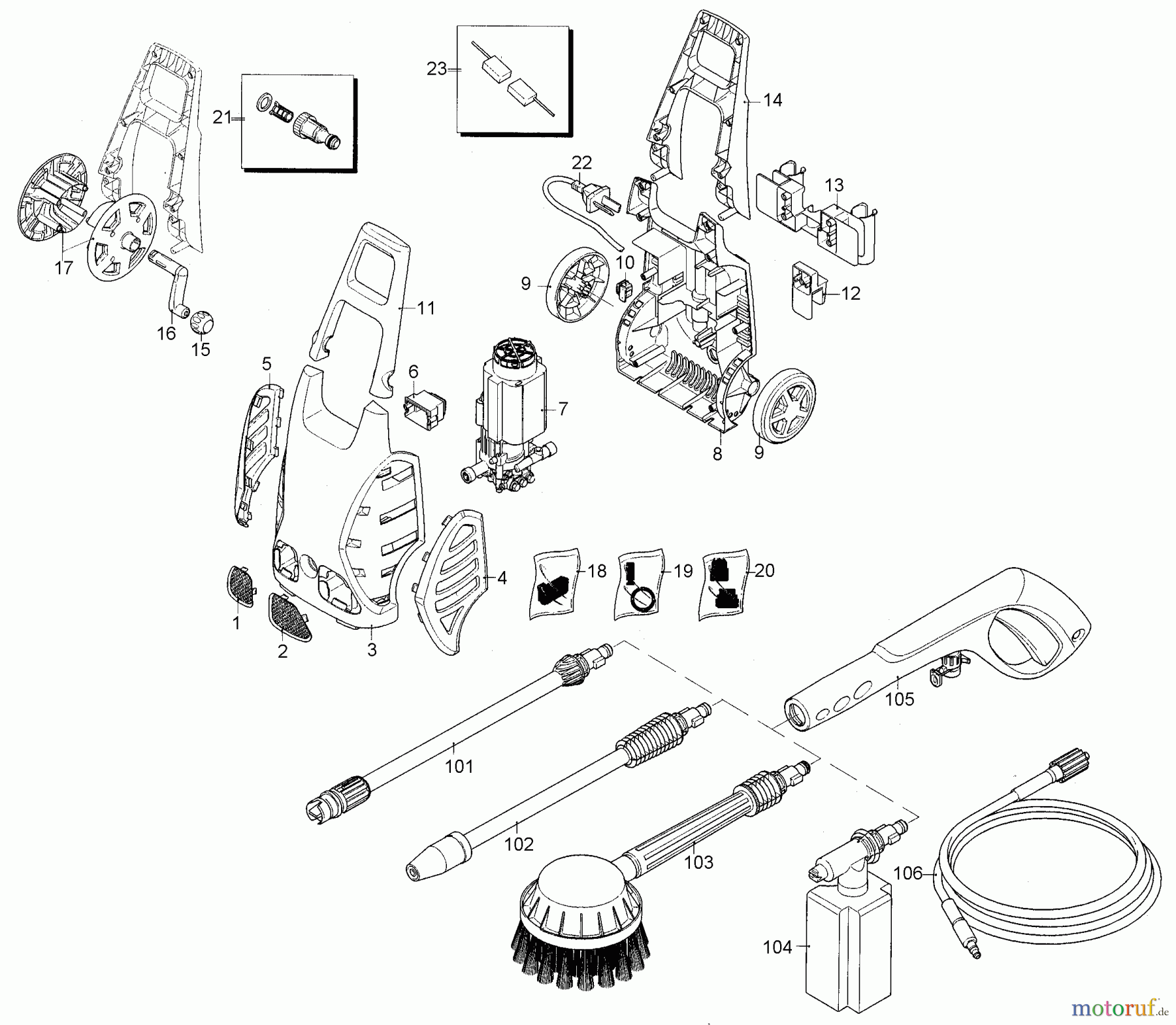 BLACK+DECKER Divers HOCHDRUCKREINIGER PW1700 Seite 1