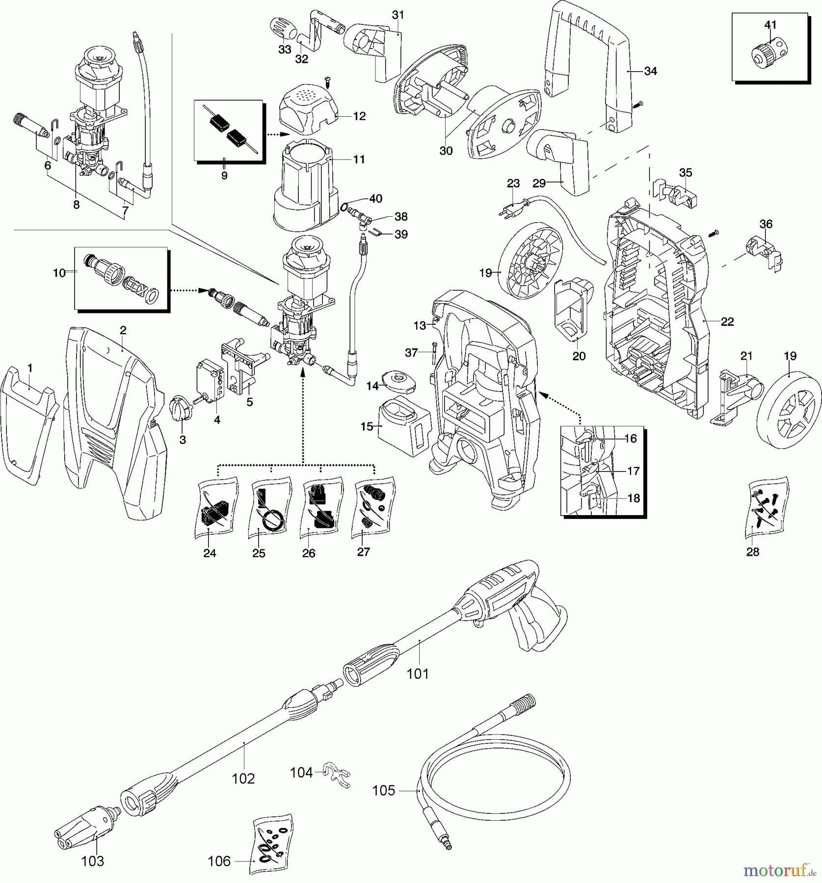 BLACK+DECKER Divers PRESSURE WASHER 1700W WAS PW19 Seite 1