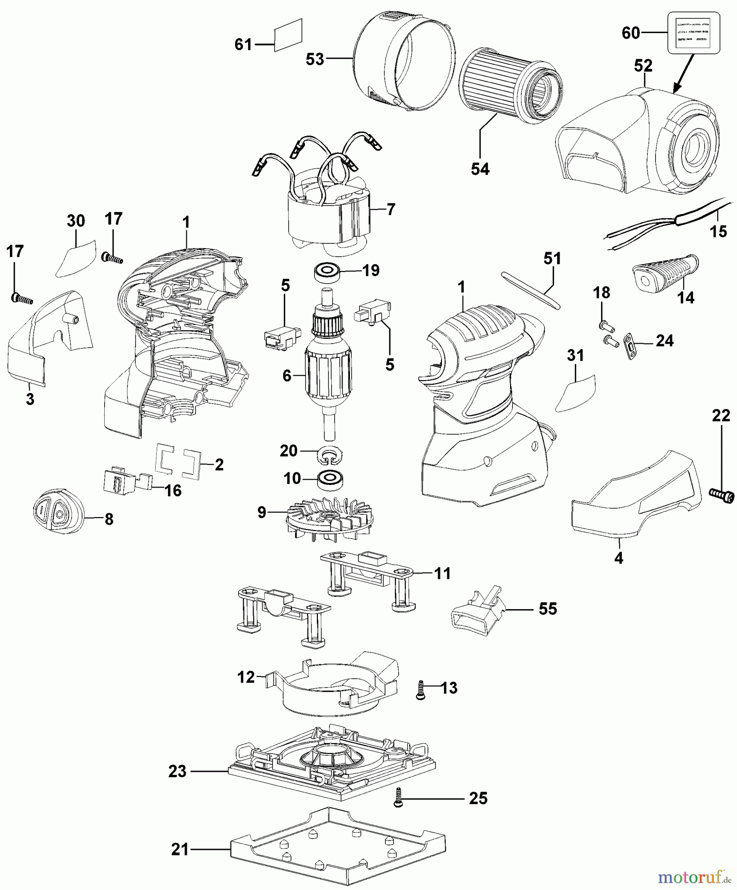 BLACK+DECKER INNENAUSSTATTUNG SCHLEIFER UND POLIERER SCHLEIFER QS1000 Seite 1