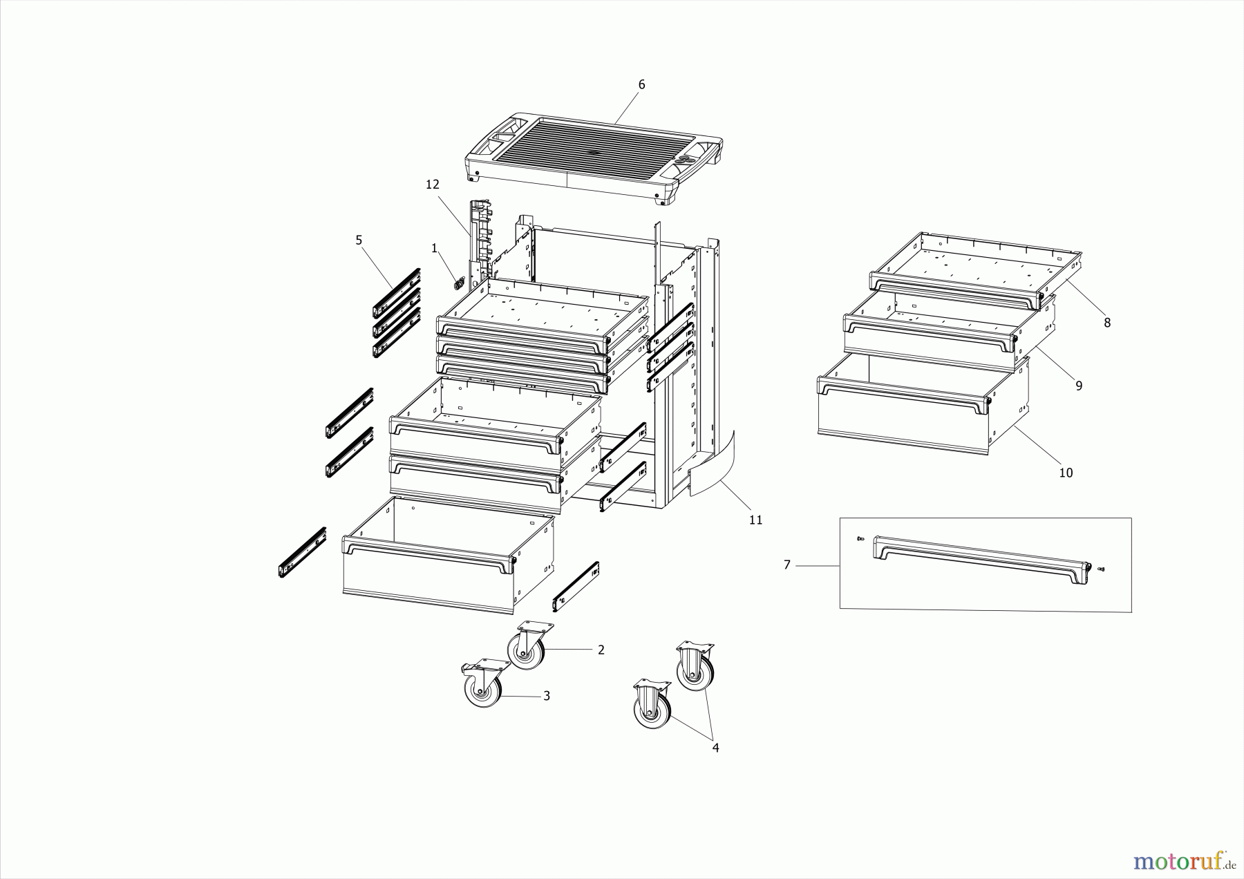FACOM STORAGE WERKSTATTWAGEN ROLL.8M3A Seite 1