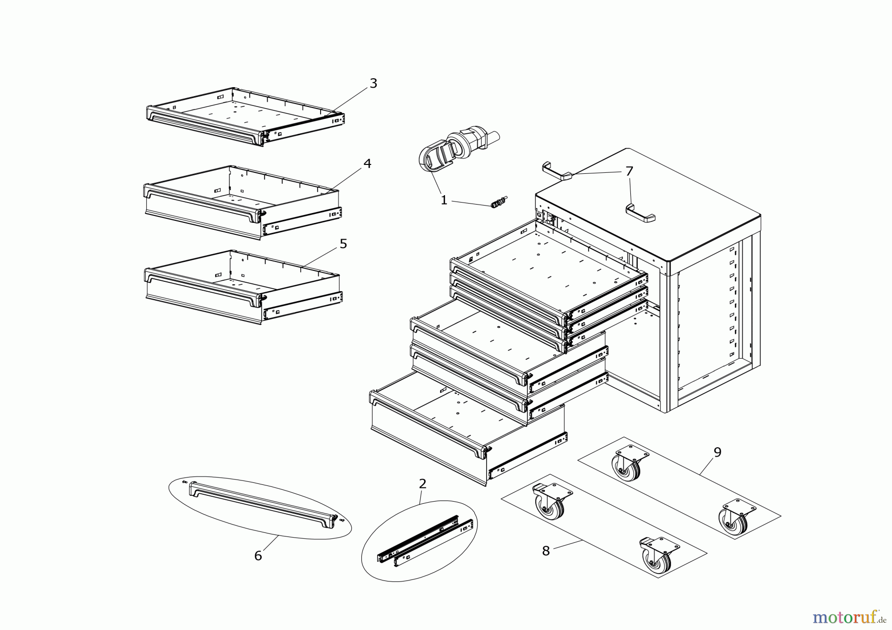 FACOM STORAGE WERKSTATTWAGEN RWS2-ROLL6M3ABS Seite 1
