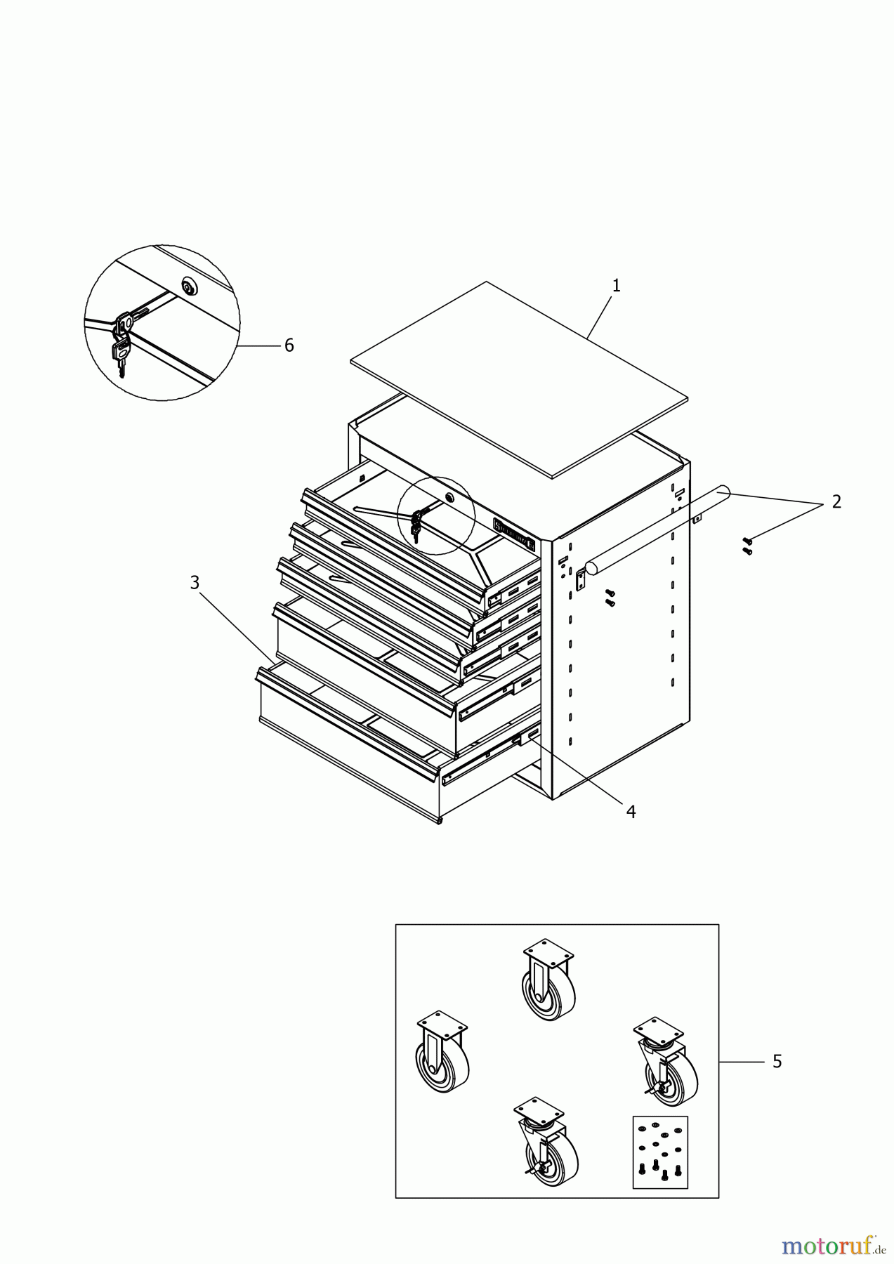  SIDCHROME STORAGE WERKSTATTWAGEN SCMT50215HGB Seite 1