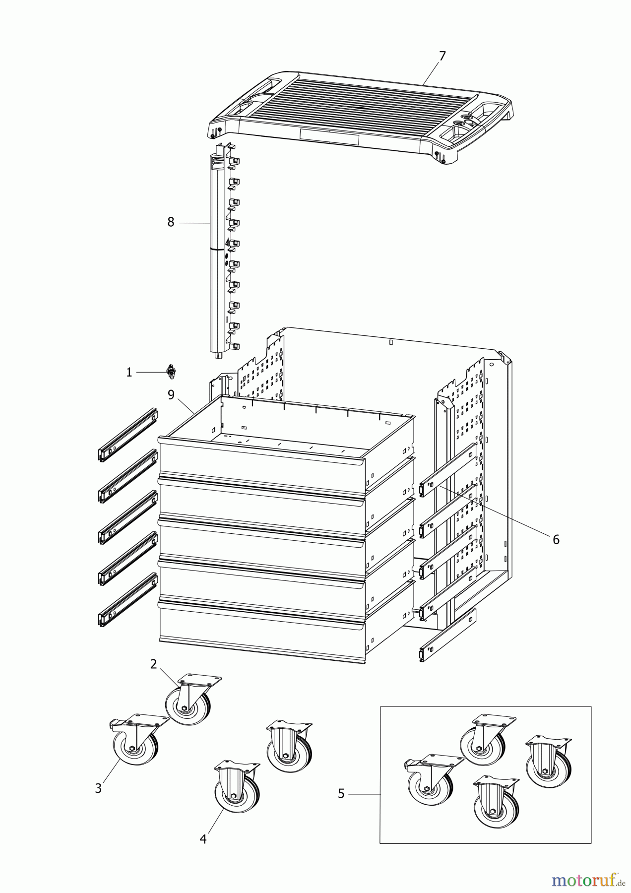 FACOM STORAGE WERKSTATTWAGEN SERV.5GM3 Seite 1