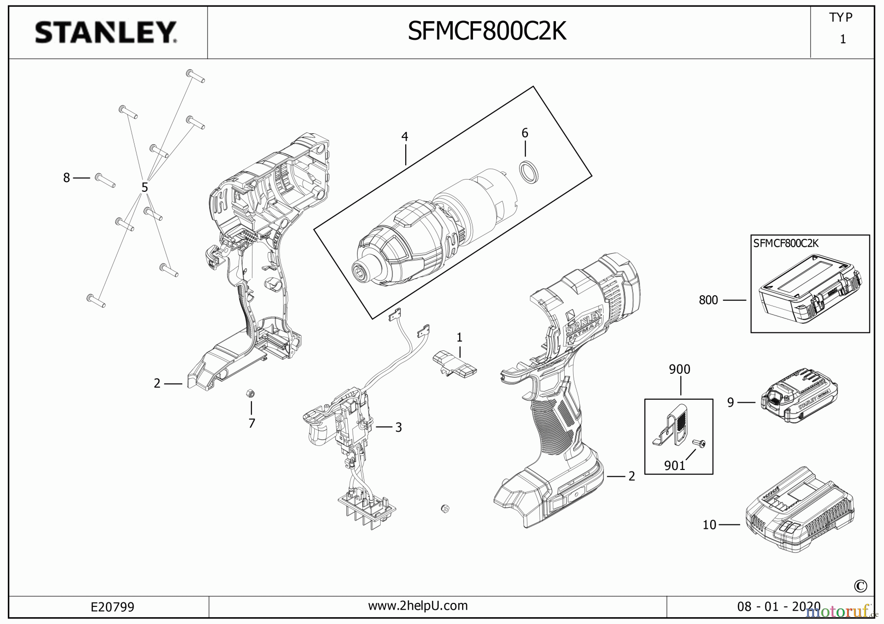 STANLEY CORDLESS-OTHER SCHLAGSCHRAUBER SFMCF800 Seite 2