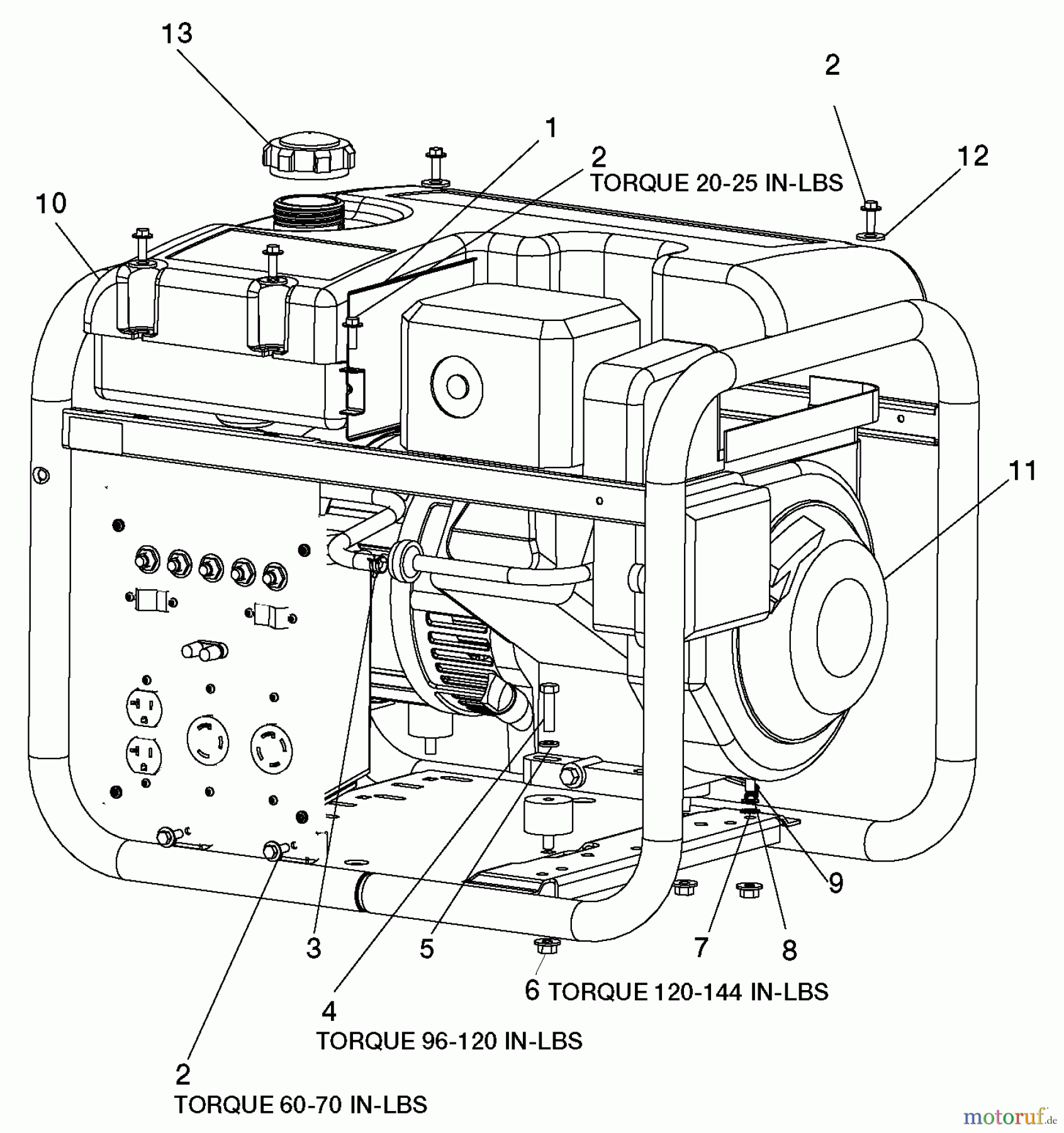 OEM Black und Decker Divers G 4000W 7.5HP B&S CGBV4000 Seite 1
