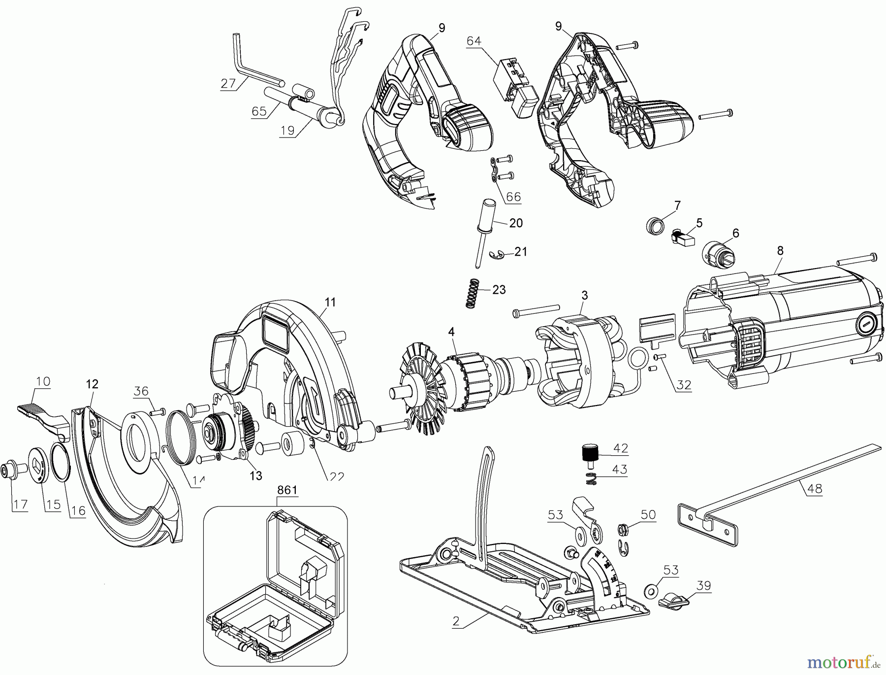 BLACK+DECKER INNENAUSSTATTUNG SÄGE 1400W CIRC SAW KIT CS1004KA Seite 1