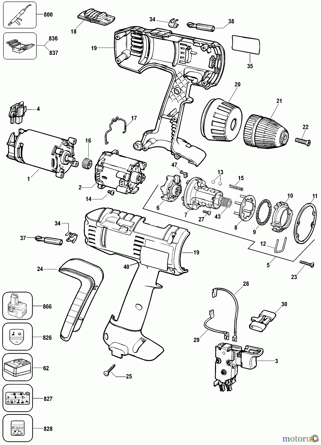 BTI Divers AKKU-BOHRMASCHINE 24295-BTI Seite 1