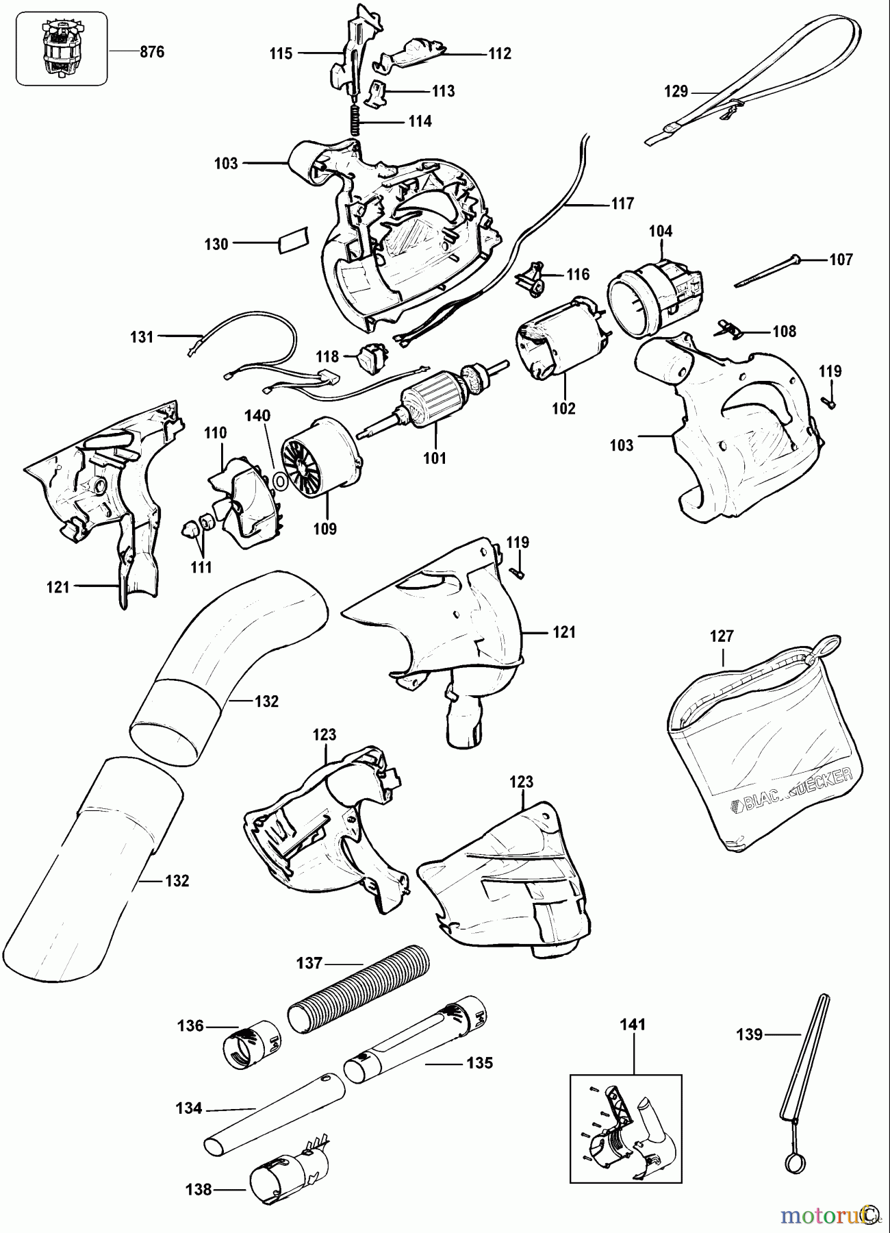  BLACK+DECKER AUSSERHALB RASENMÄHER, HÄCKSLER UND KEHRMASCHINEN GEBLÄSESTAUBSAUGER GW254 Seite 1