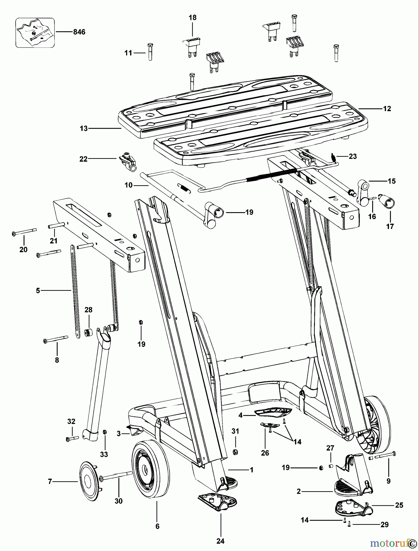  BLACK+DECKER INNENAUSSTATTUNG WERKBANK, SCHRAUBSTOCK, JOBBER, LEITERN WORKMATE WM675 Seite 1