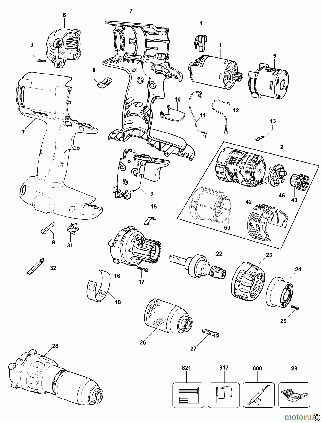  DEWALT AKKUBOHRER CDLS DRILLS 12V BOHRER/ANTRIEB DC980K Seite 1