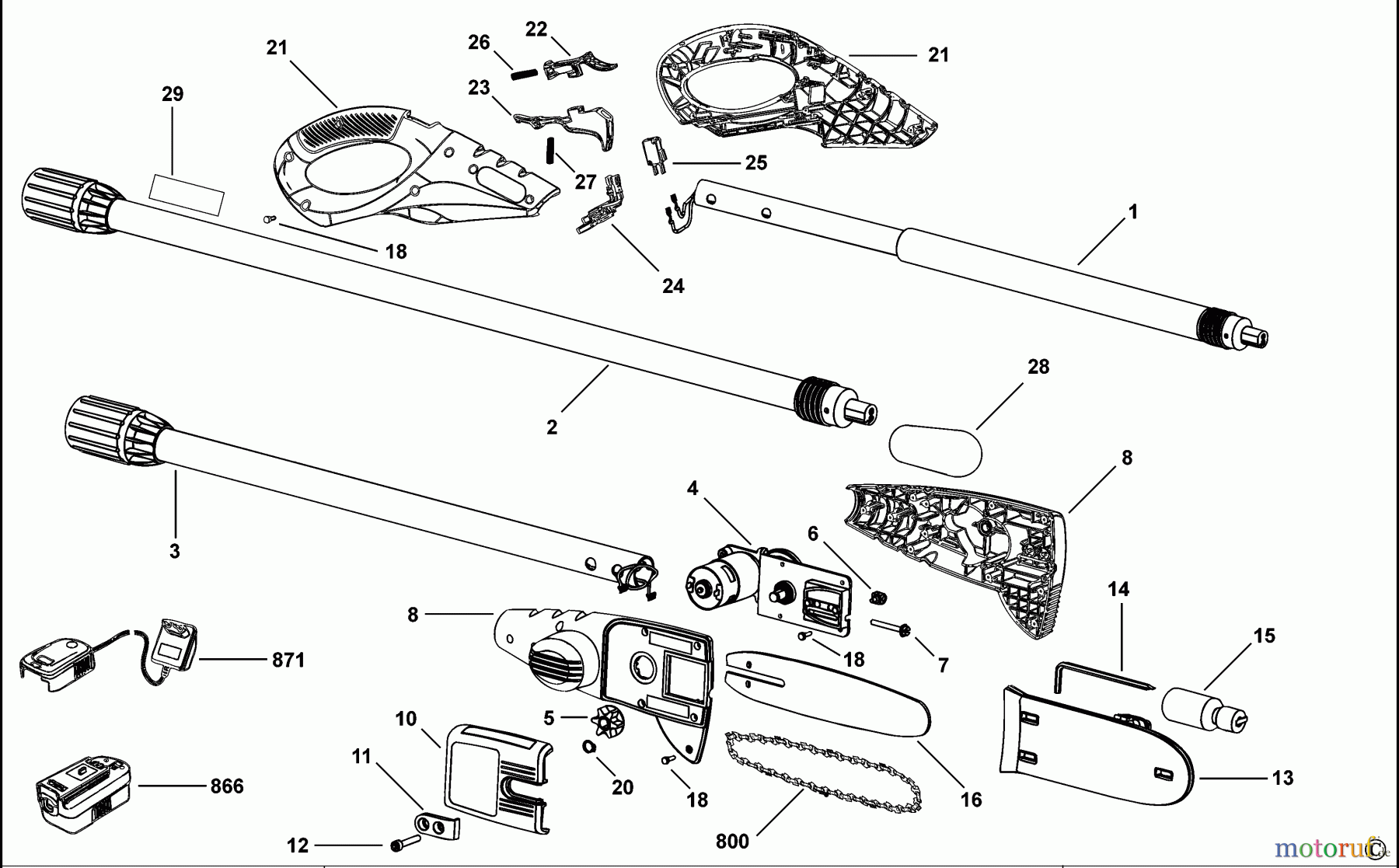 BLACK+DECKER AUSSERHALB KETTENSÄGEN UND ASTSCHEREN BAUMSCHERE GPC1800 Seite 1