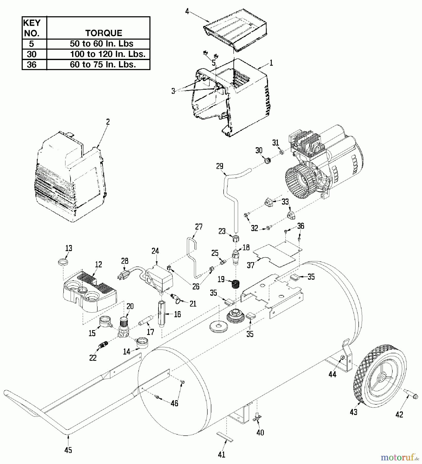 OEM Black und Decker Divers A 3.5HP 30G HP PL 1STG 12 PAF3530 Seite 1