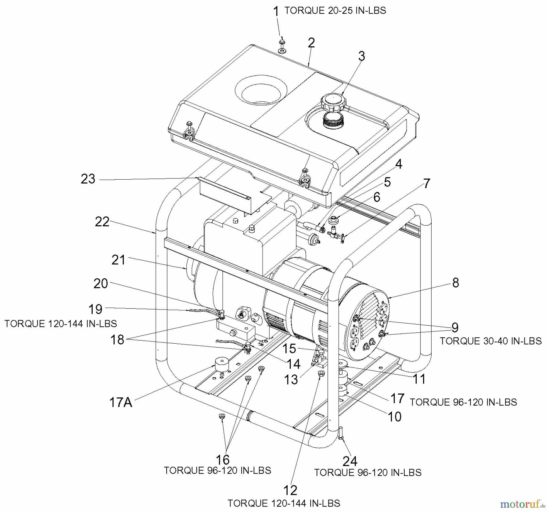 OEM Black und Decker Divers G 5000W 10HP B&S GB5010 Seite 1