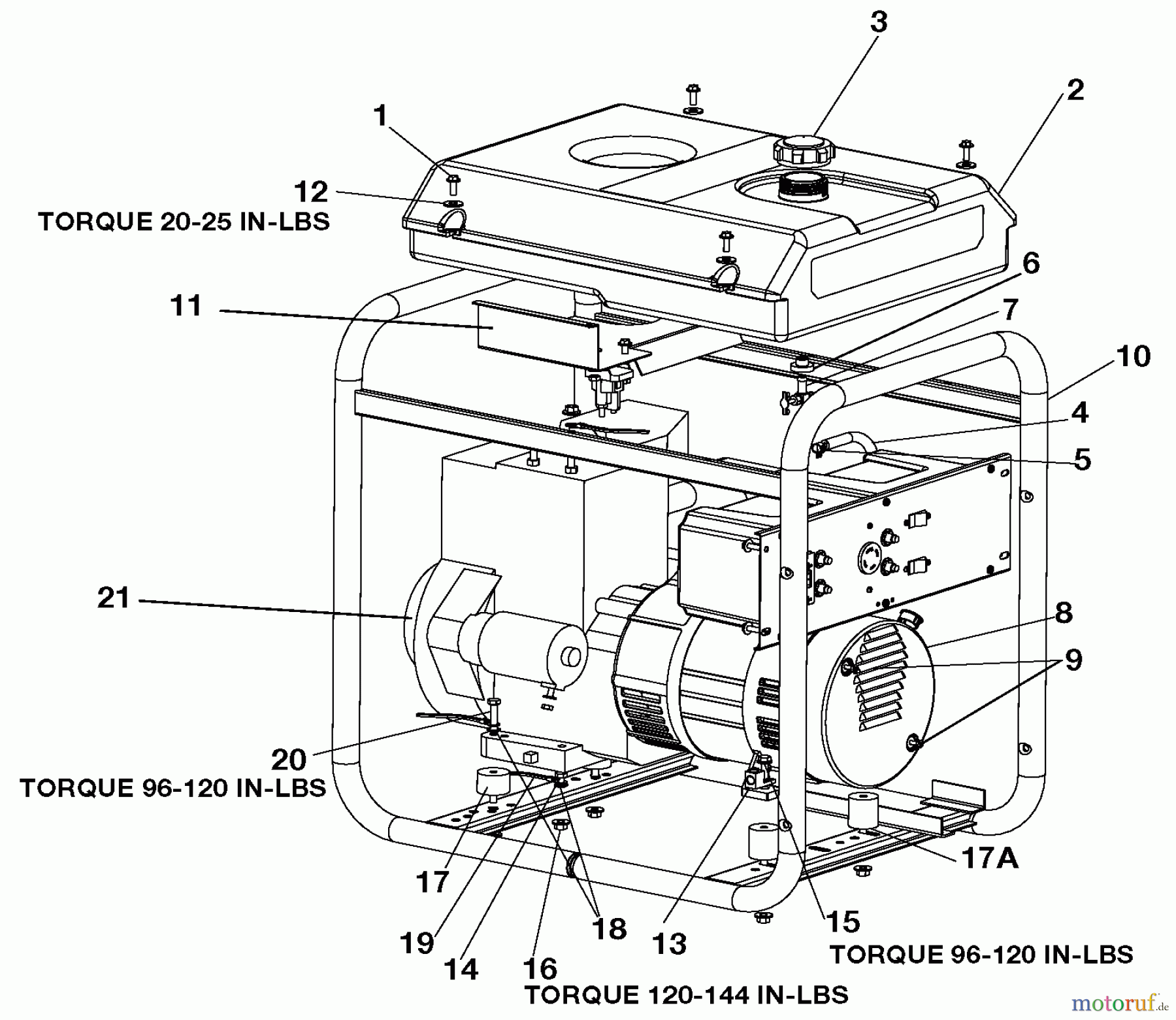 OEM Black und Decker Divers G 6000W 11HP B&S GBFE6010 Seite 1