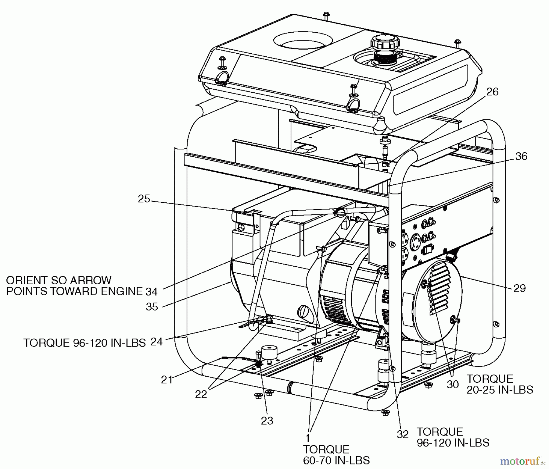 OEM Black und Decker Divers G 5000W 9HP B&S GBVF5000 Seite 2