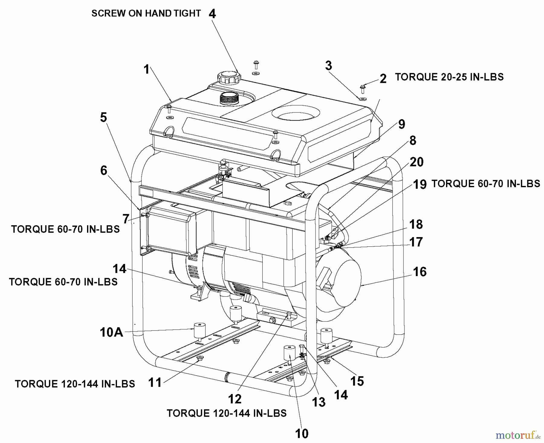  OEM Black und Decker Divers G 4250W 9HP HONDA GHV4250C Seite 1