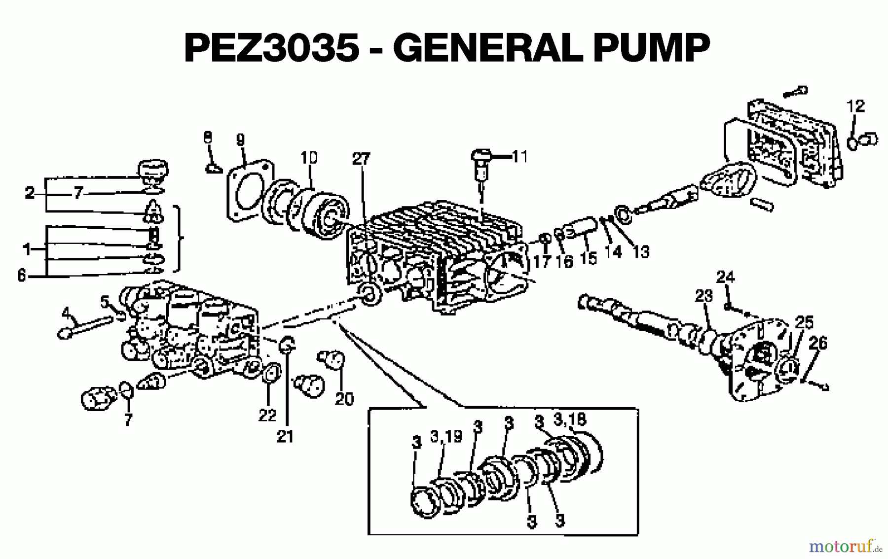 OEM Black und Decker Divers P 2800PSI 3.5GPM 9.0HP B& 2835WB Seite 2