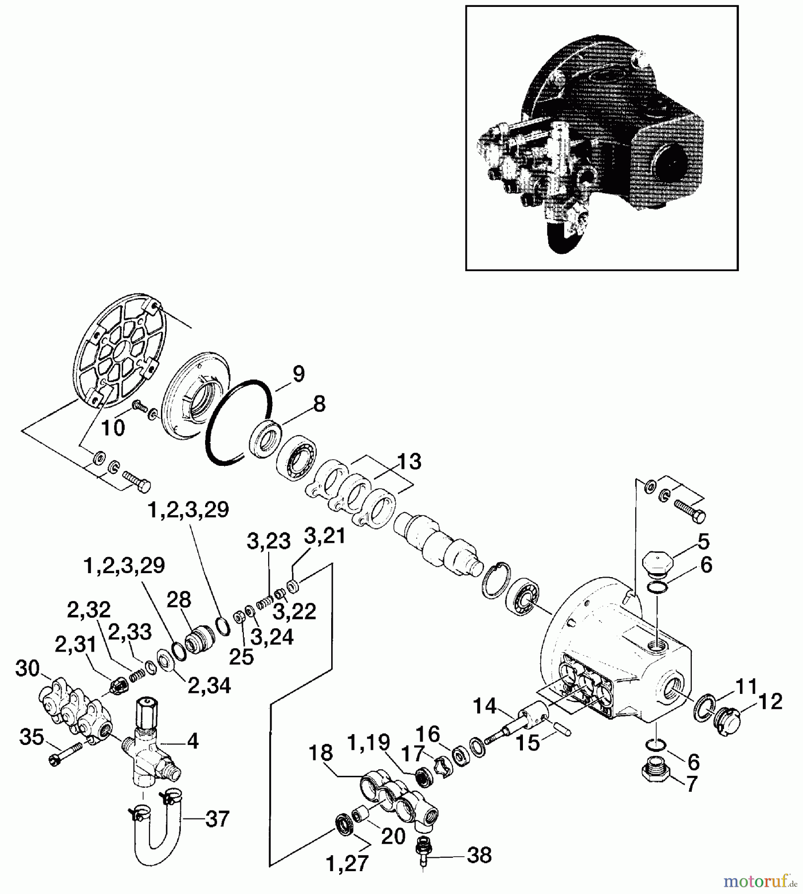 OEM Black und Decker Divers P 2600PSI 3.0GPM 6.5HP H PCH2600C Seite 2