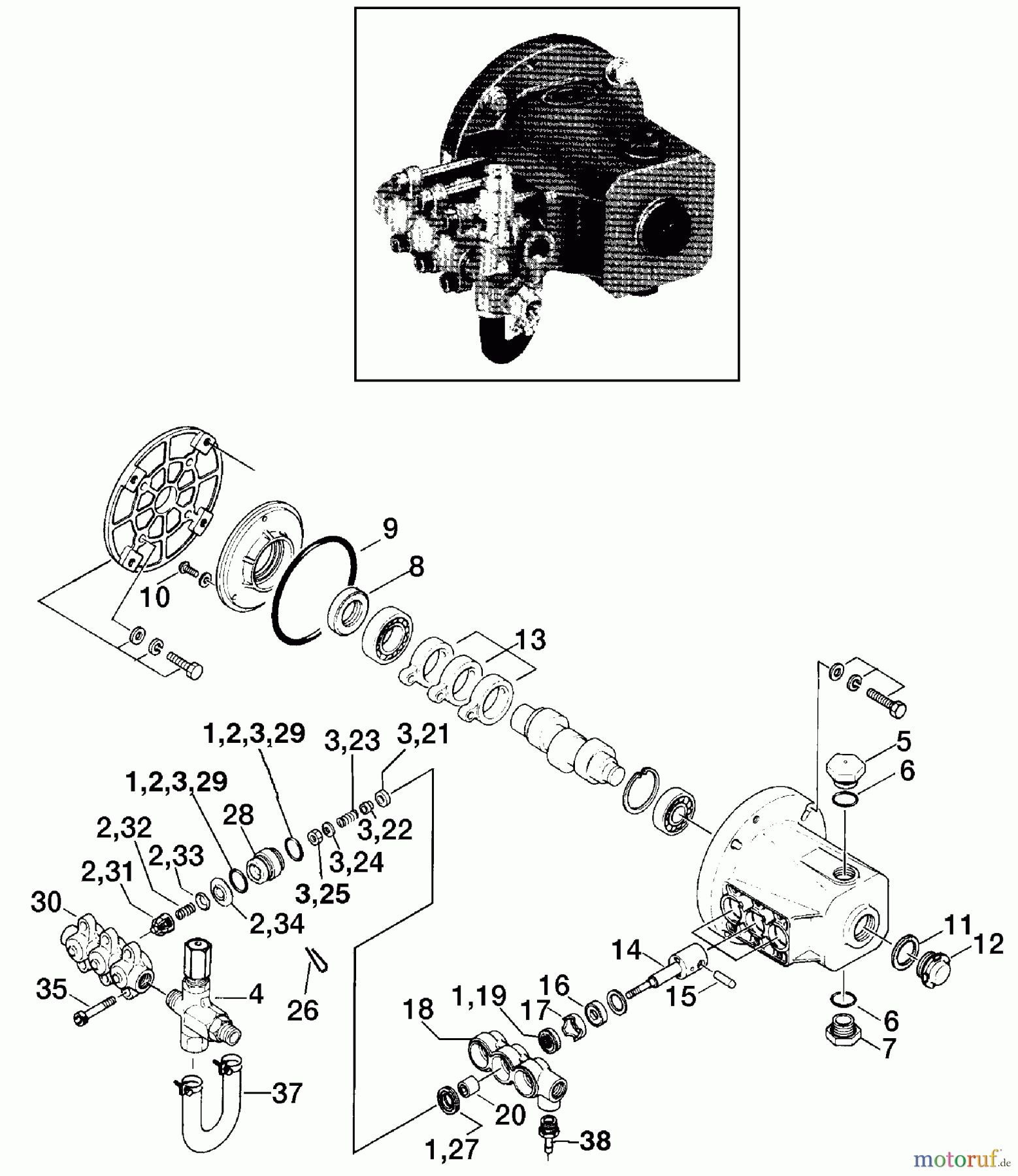 OEM Black und Decker Divers P 2000PSI 4.0GPM 5.5HP HO 2004CWHG Seite 1