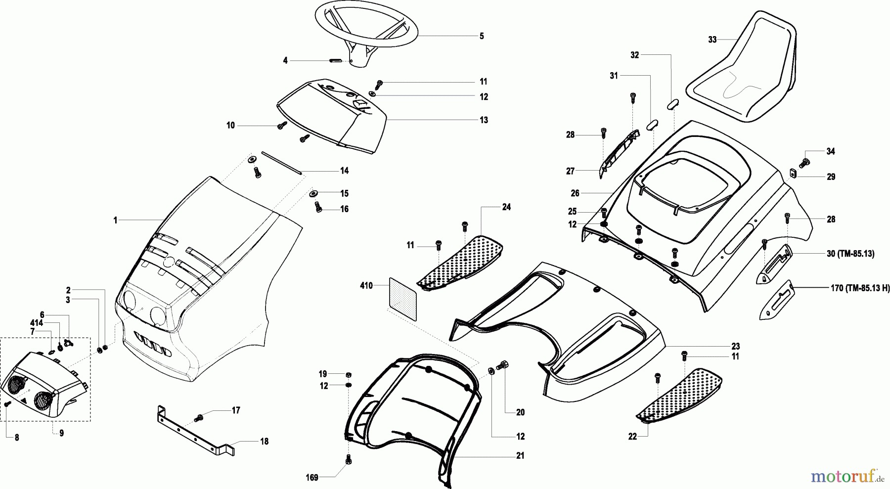  Dolmar Rasentraktoren TM-85.13 TM-85.13 (2002) 1  KARROSSERIE